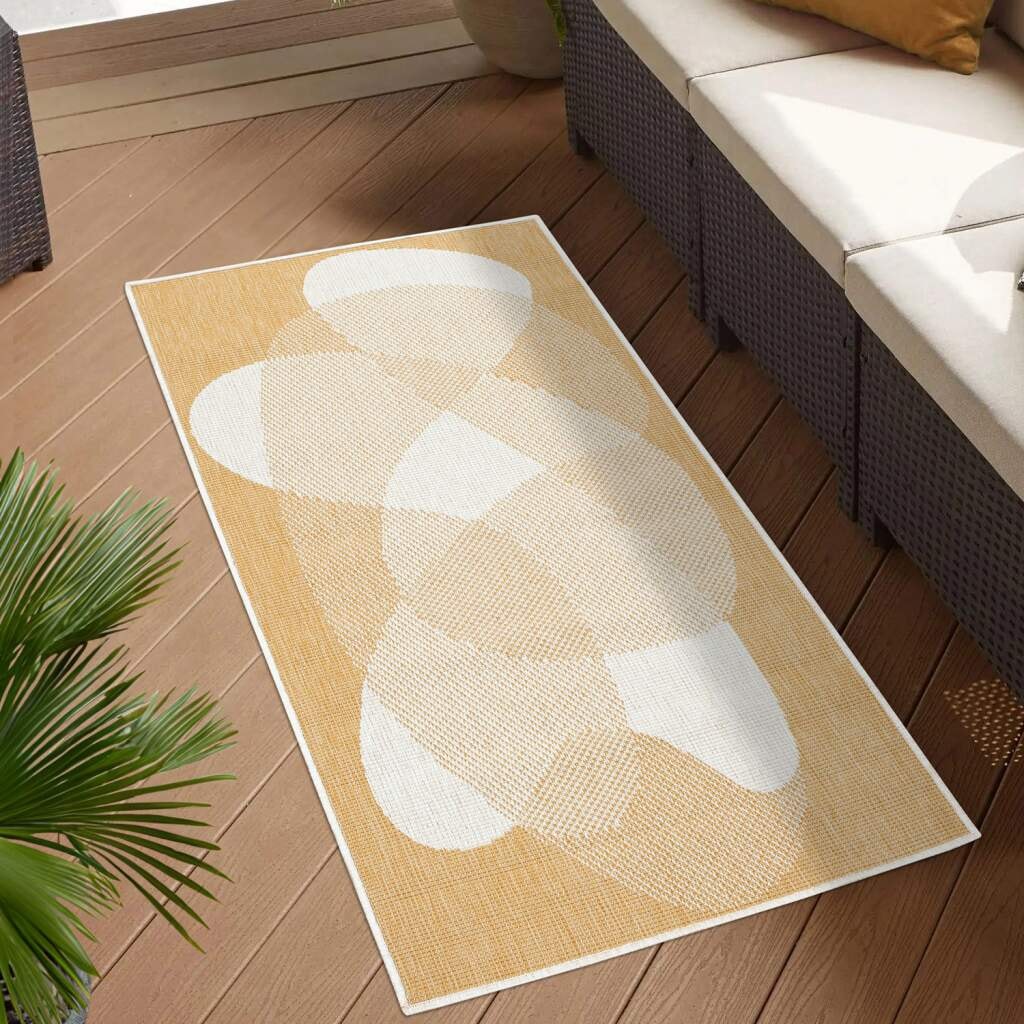 Carpet City Outdoorteppich »DUO RUG 5835«, rechteckig, 5 mm Höhe, Wendeteppich Wetterfest In- & Outdoor, Balkon, Terrasse, Wohnzimmer