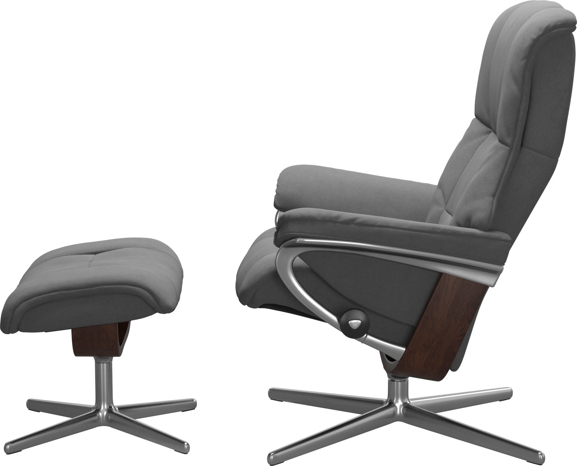 Stressless® Fußhocker »Mayfair« mit Cross Base, Größe S, M & L, Holzakzent Braun