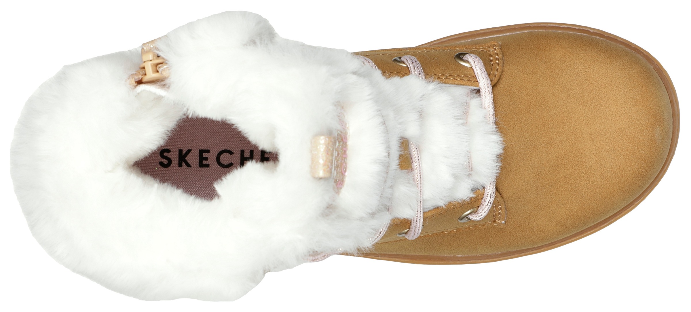 Skechers Winterstiefel »STREET GLITZ«, Worker Boot, Schnürstiefel, Winterboots mit Kunstfell am Schaft