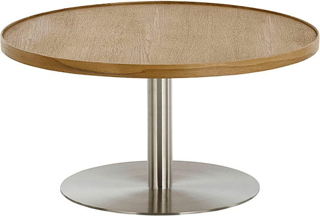 MCA furniture Couchtisch »MONTEVERDE«, Eiche furniert, Säule Ø 60 mm, Bodenplatte Ø 370 mm, belastbar 20 kg