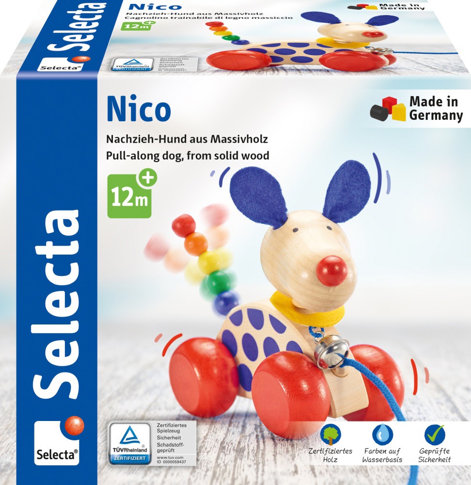 Selecta Nachziehtier »Nico, Nachzieh-Hund, 12 cm« Made in Germany günstig online kaufen