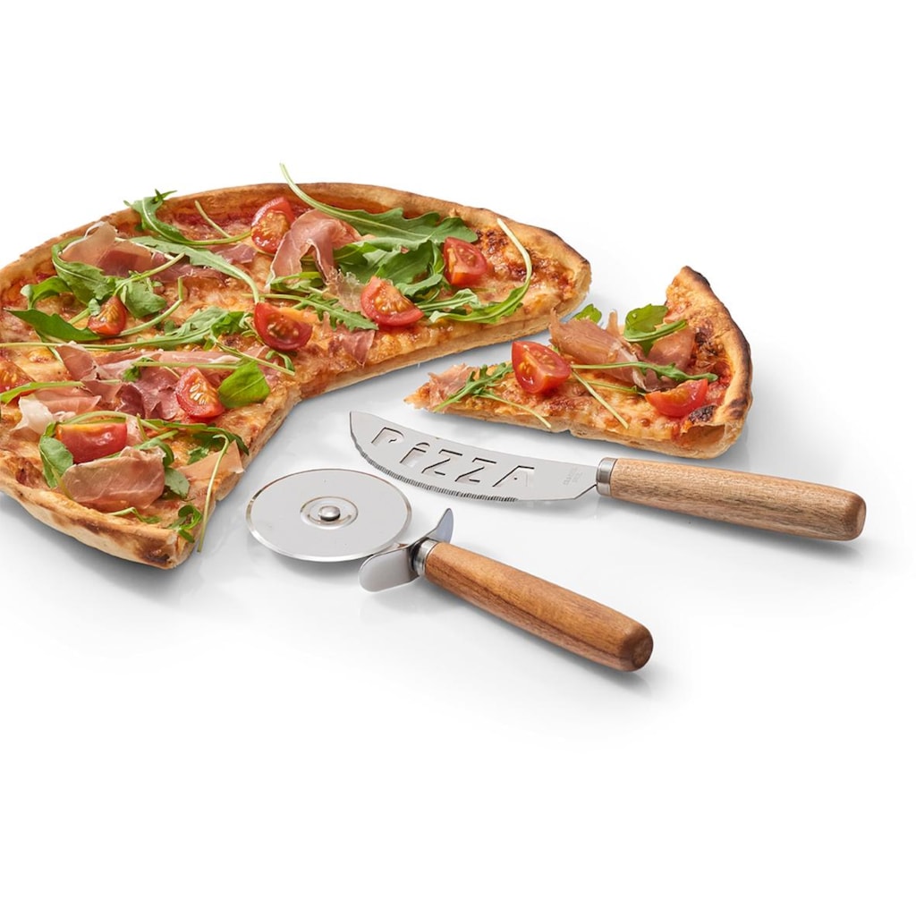 Zeller Present Pizzaschneider, (Set, 2 tlg., inkl. Geschenkbox), für Pizzaliebhaber