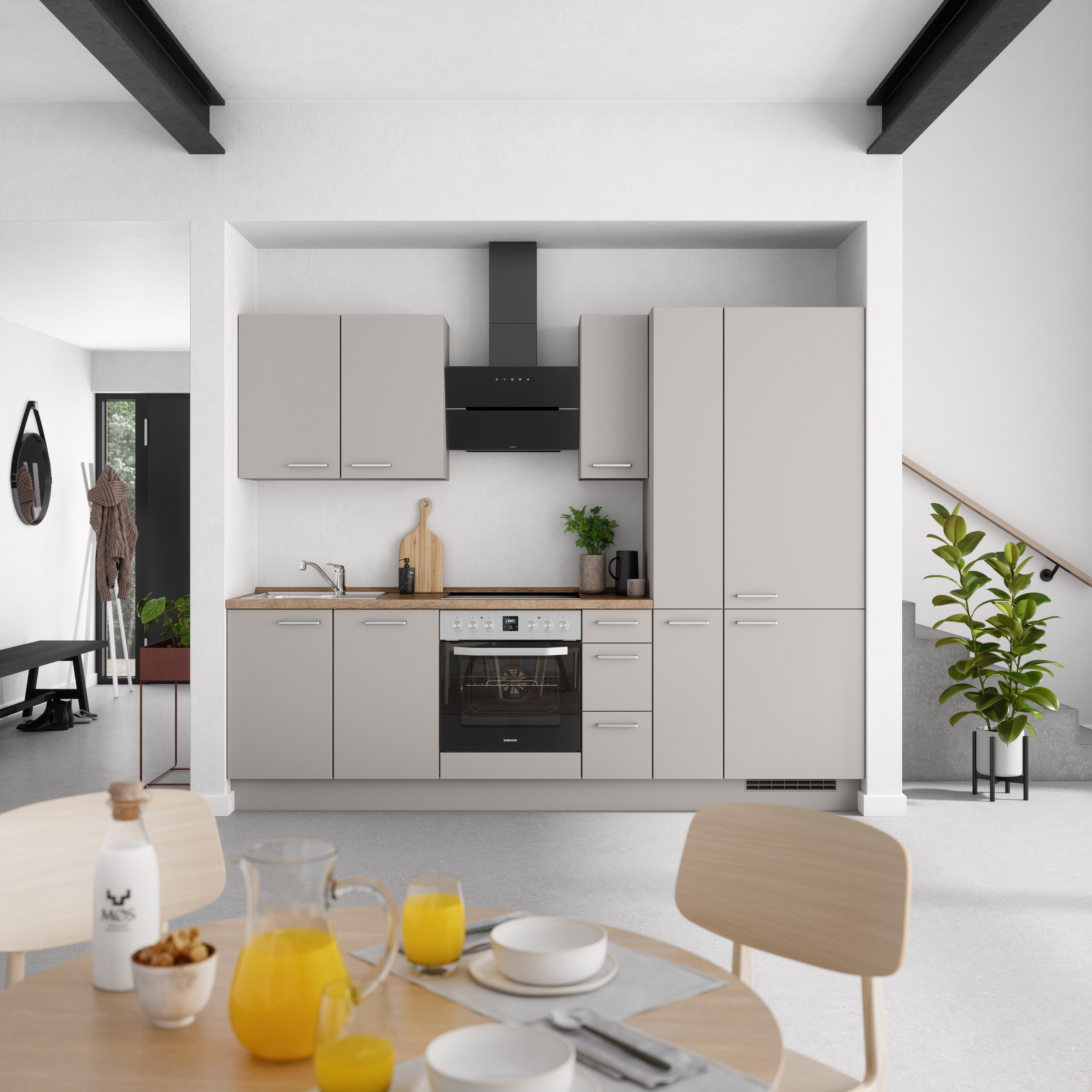 nobilia® Küchenzeile »"Touch II"«, vormontiert, Ausrichtung wählbar, Breite 270 cm, wahlw. mit E-Geräten