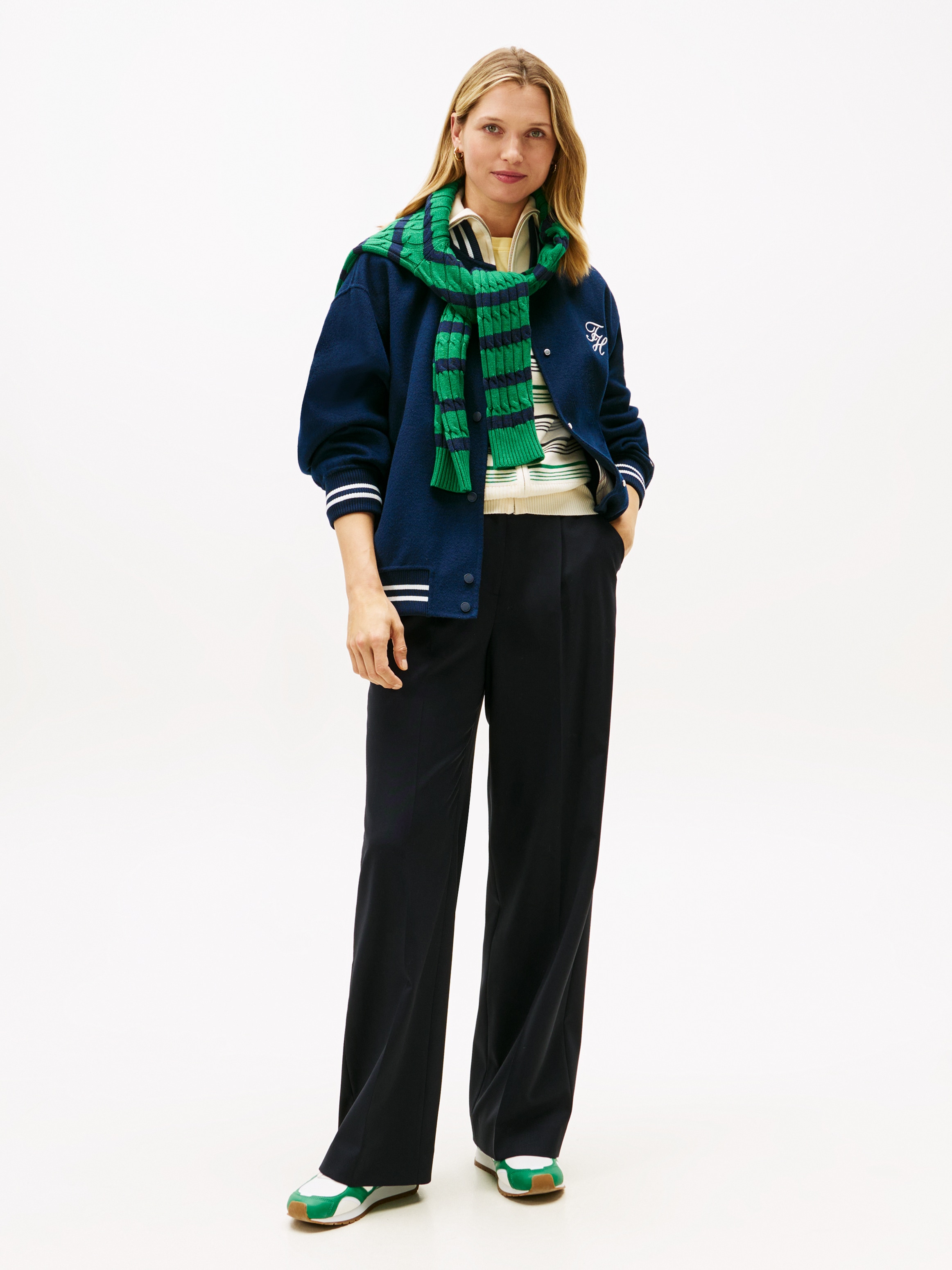 Tommy Hilfiger Anzughose »TIMELESS WOOL WIDE LEG PANT«  mit Wolle