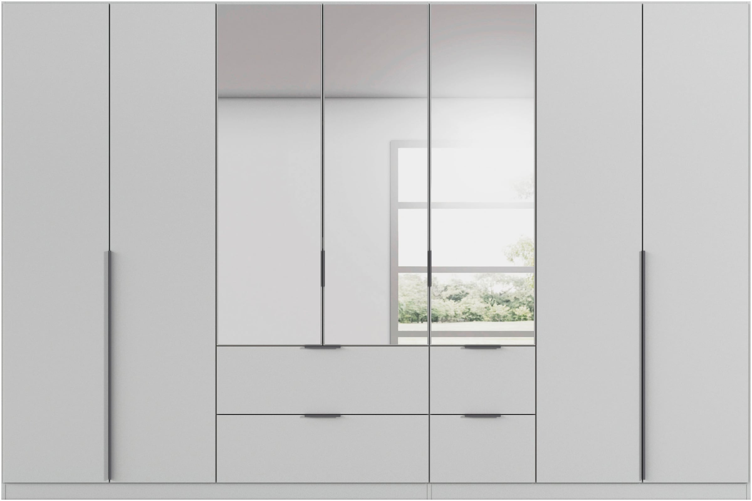 rauch Drehtürenschrank »Kleiderschrank Schrank Garderobe AGORDO mit Dekor- oder Hochglanzfront«, (in zwei Griff-Farben mit Dekor- oder Hochglanzfront), mit Außenschubkästen, in 6 Breiten und 2 Höhen MADE IN GERMANY