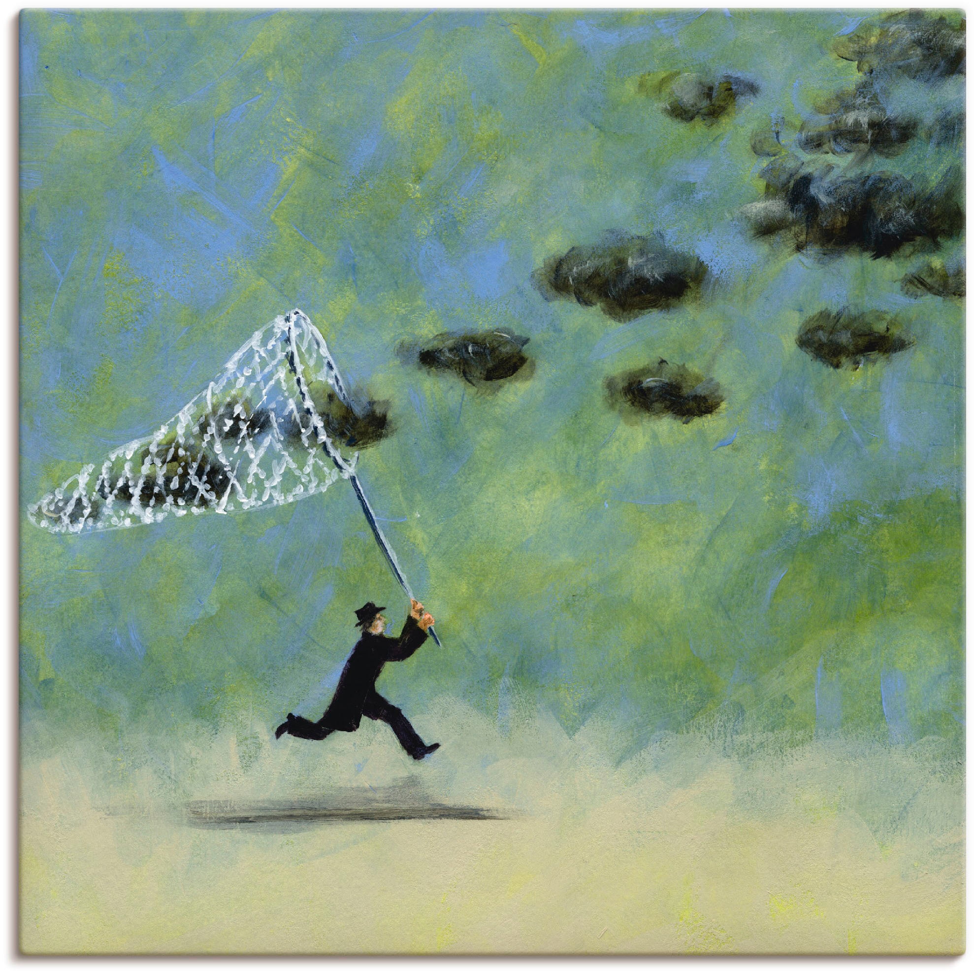 Artland Wandbild »Wolkenfänger«, Mann, (1 St.), als Leinwandbild, Poster, W günstig online kaufen