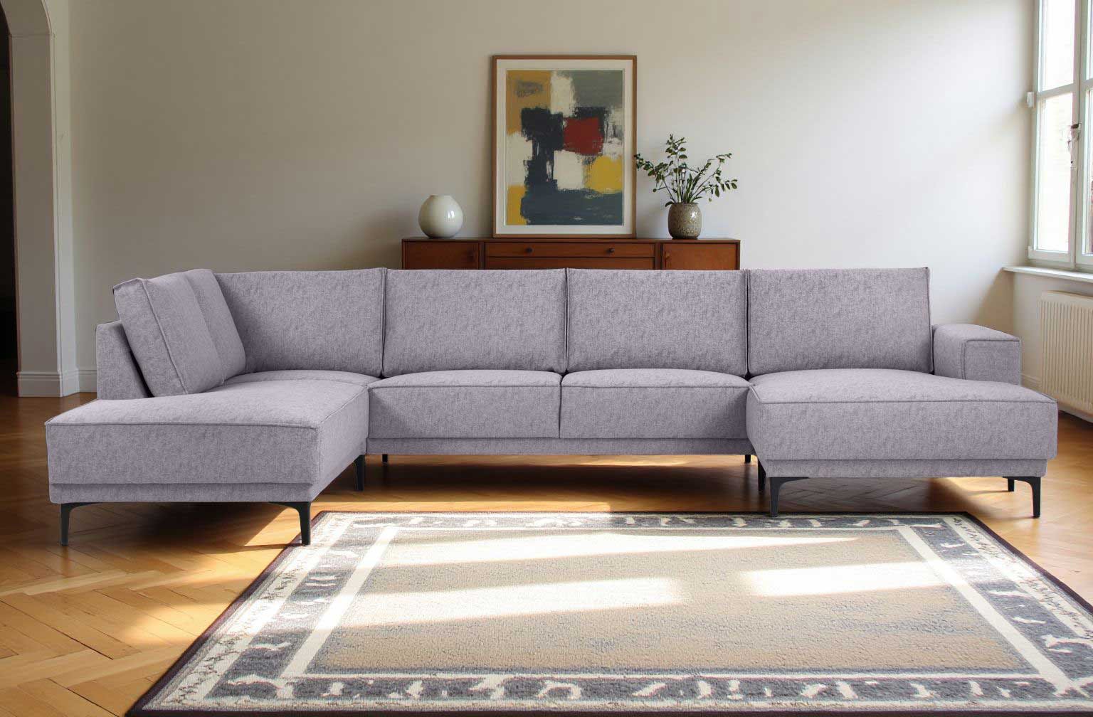 Places of Style Wohnlandschaft »XXL Sofa Oland, Struktur, Flachgewebe, Luxu günstig online kaufen