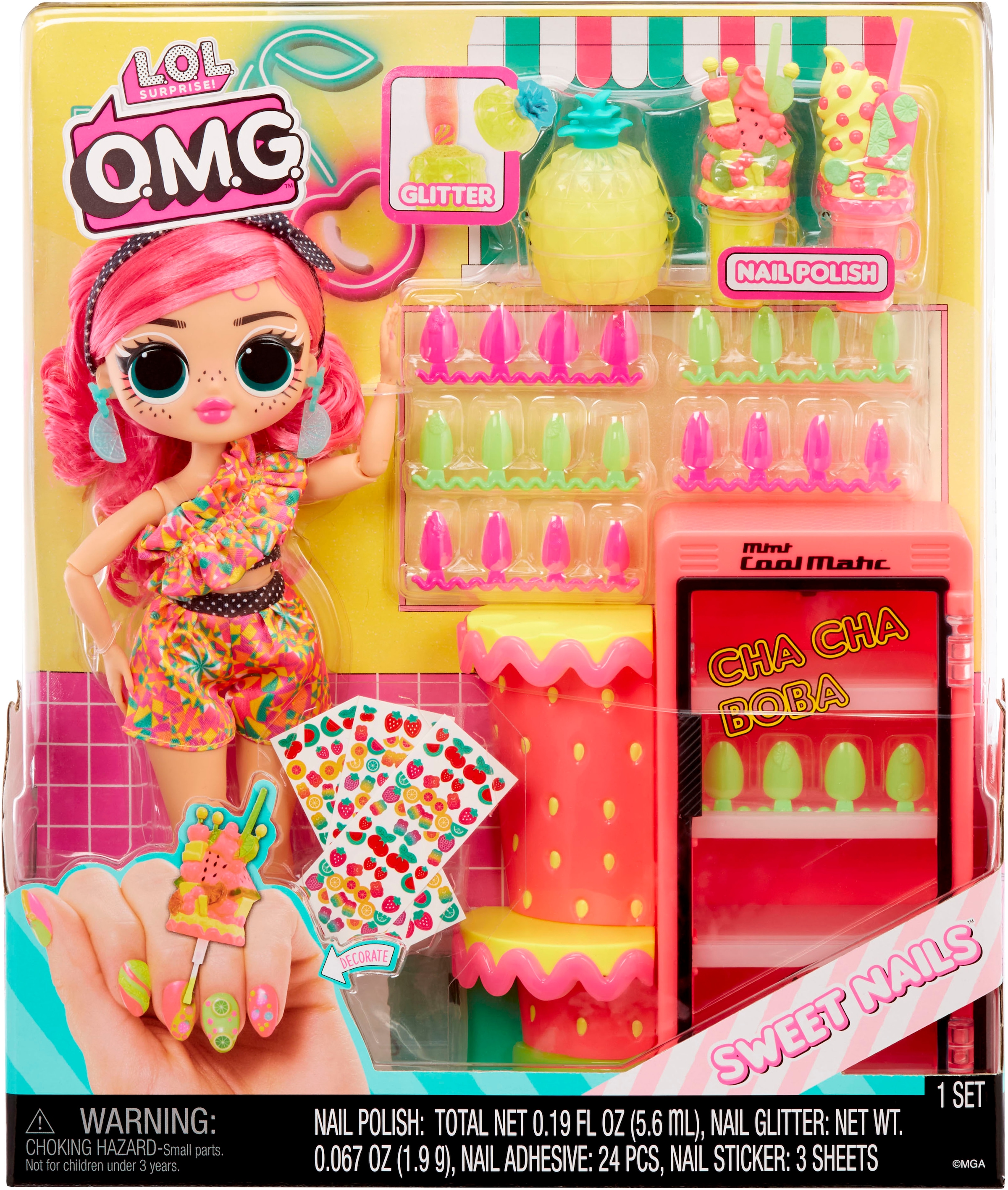 L.O.L. SURPRISE! Anziehpuppe »OMG Sweet Nails™ - Pinky Pops Fruit Shop«