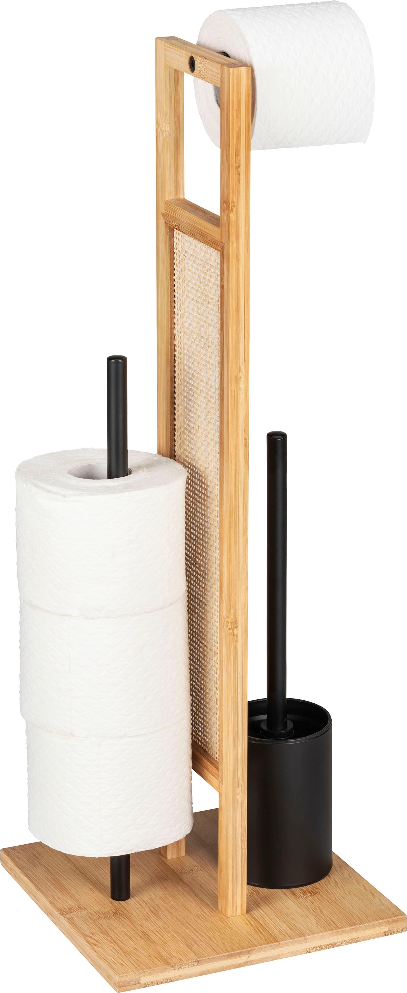 Rattan Bambus-Stahl-Edelstahl, online WC-Garnitur und Allegre«, aus kaufen aus WENKO »Rivalta Bambus