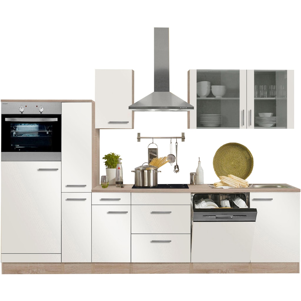 OPTIFIT Küchenzeile »Kalmar«, mit E-Geräten, Breite 300 cm