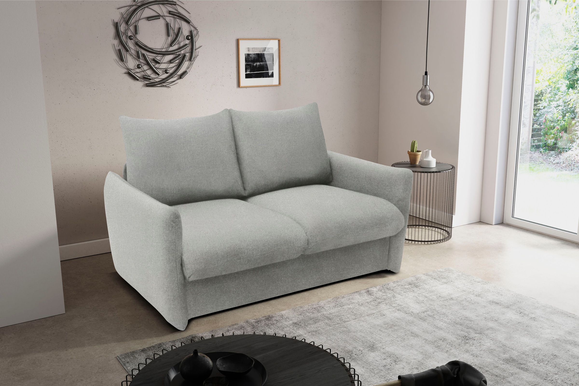 DOMO collection Schlafsofa »700023 Schlaffunktion, Federkern, 2-Sitzer, sta günstig online kaufen
