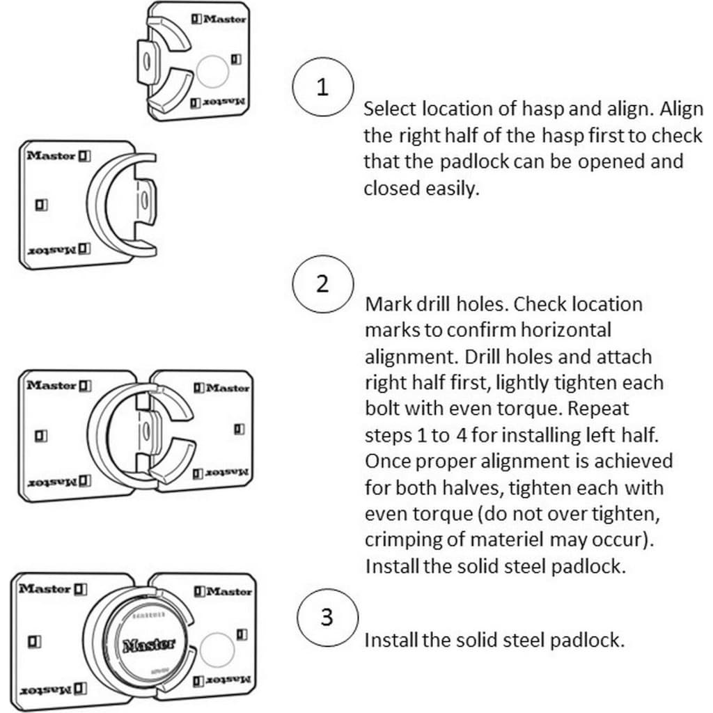 Master Lock Vorhängeschloss »736EURD«, (736EURD)