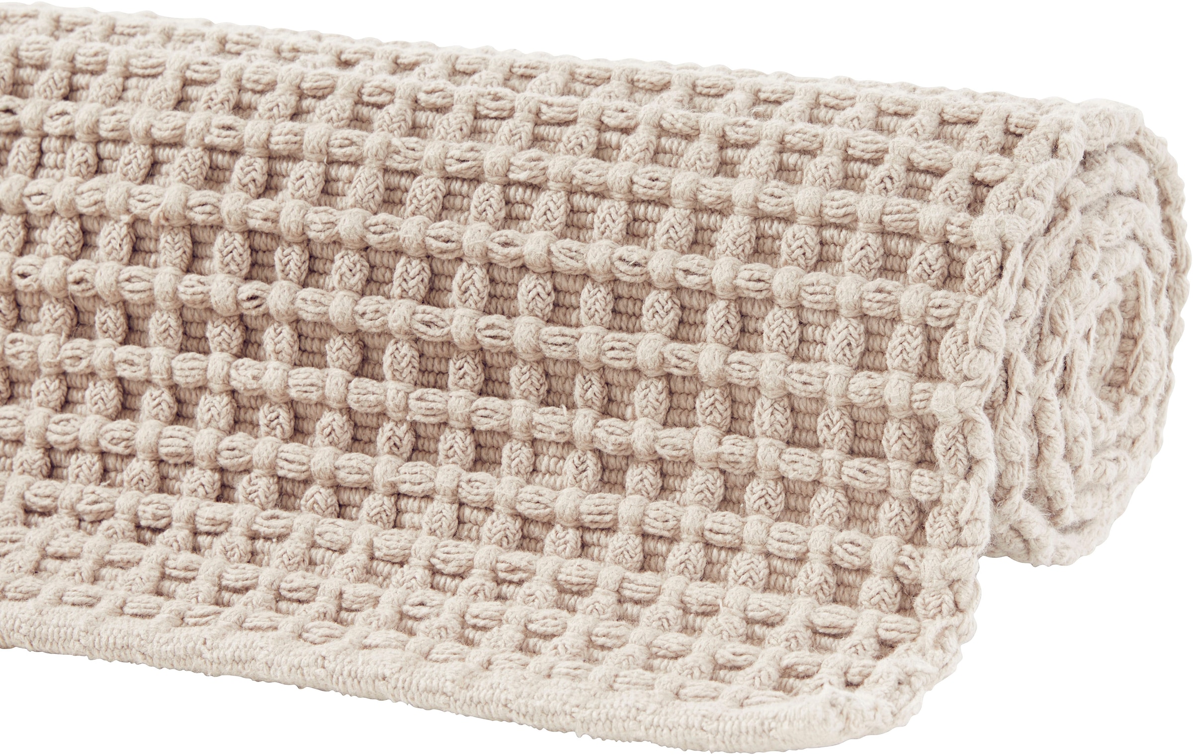 LeGer Home by Lena Gercke Badematte »Luna«, strapazierfähig-fußbodenheizungsgeeignet, Badematten aus Bio-Baumwolle im Waffelmuster