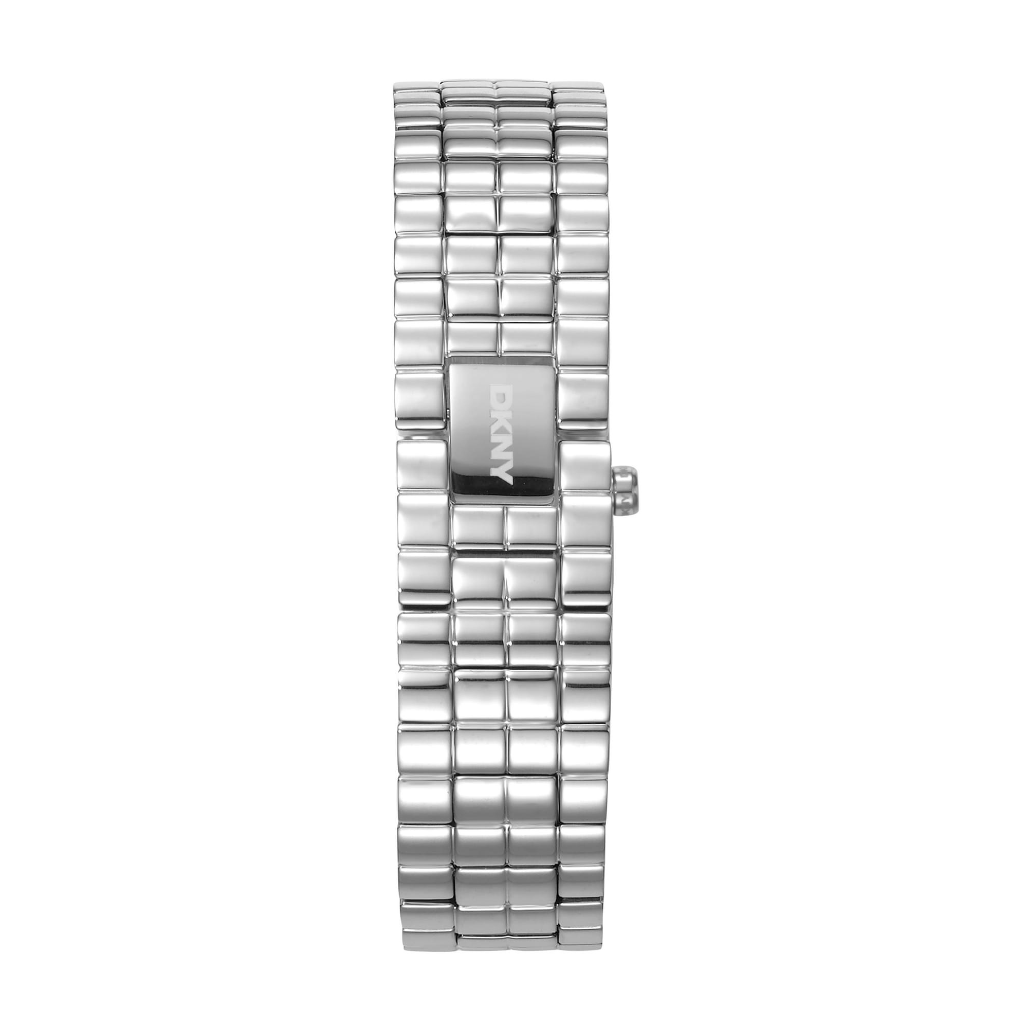 DKNY Quarzuhr »Signature square Watch« Armbanduhr, Damenuhr, Edelstahlarmband, analog