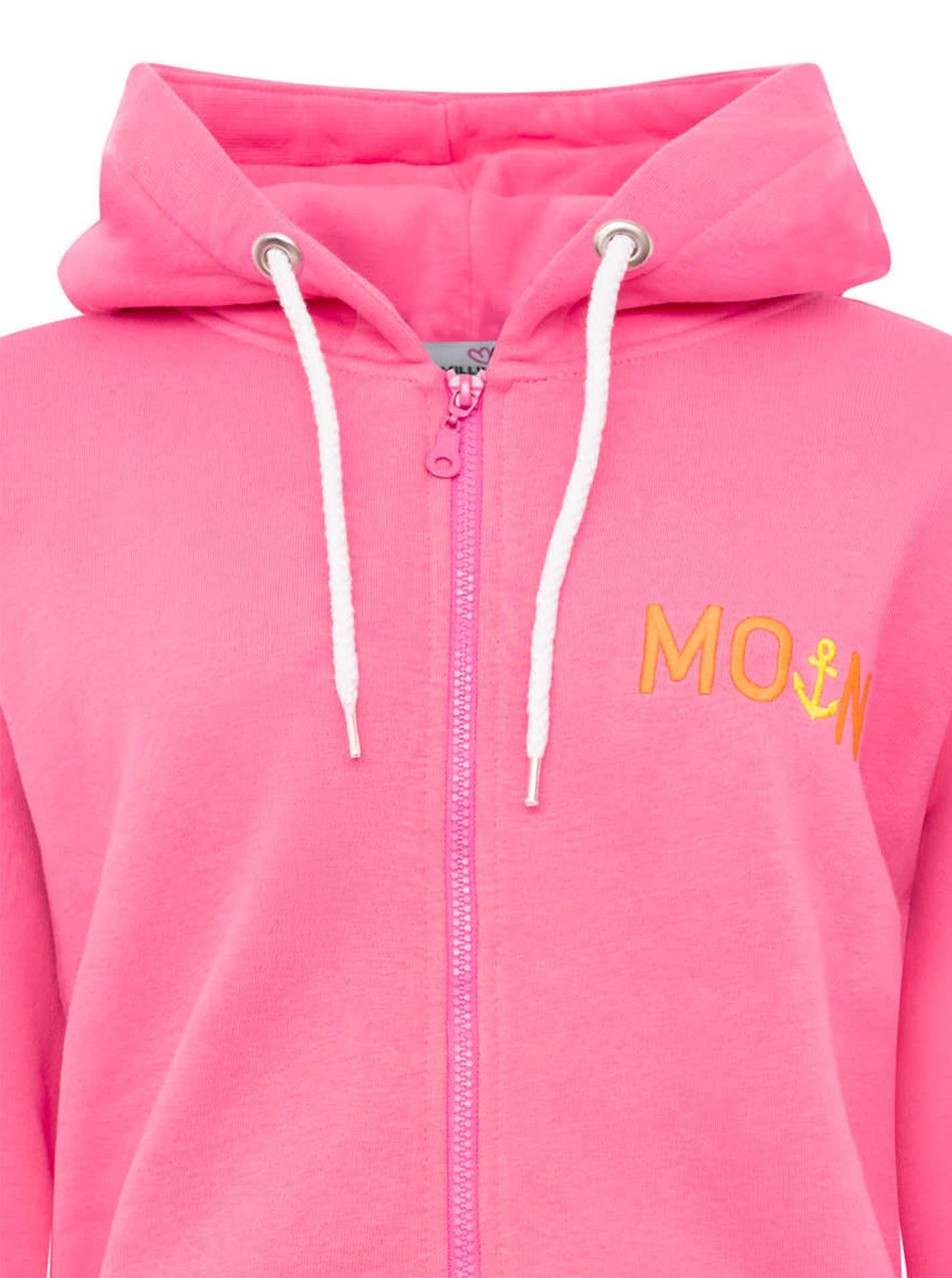 Zwillingsherz Kapuzensweatjacke »"Rahel"« Langarm, Kapuze, Reißverschluss, modisch, Schriftzug, Taschen