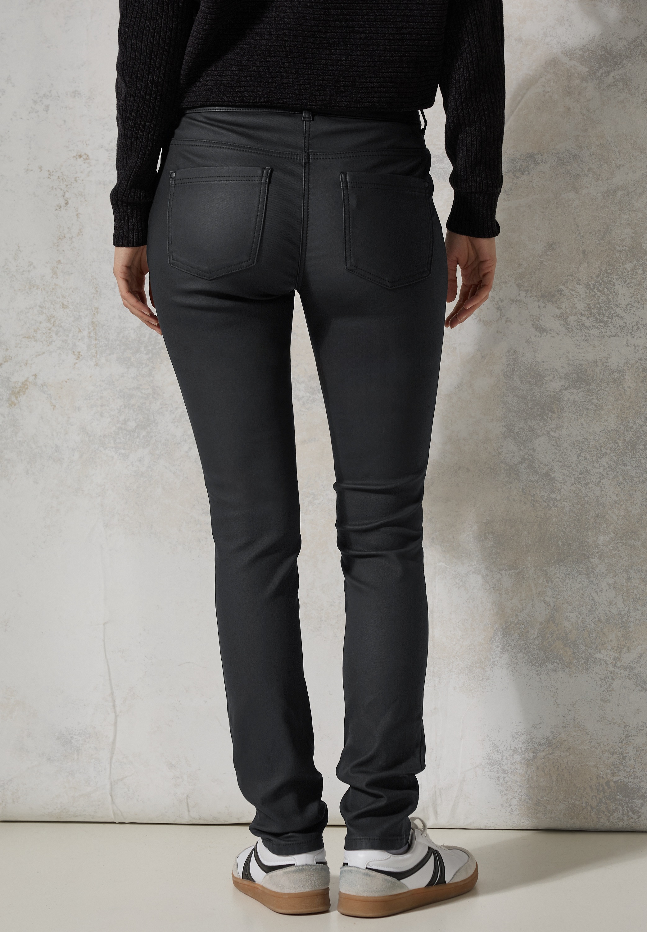 Cecil Stoffhose »Style Vicky«, beschichtet, im 5-Pocket-Stil