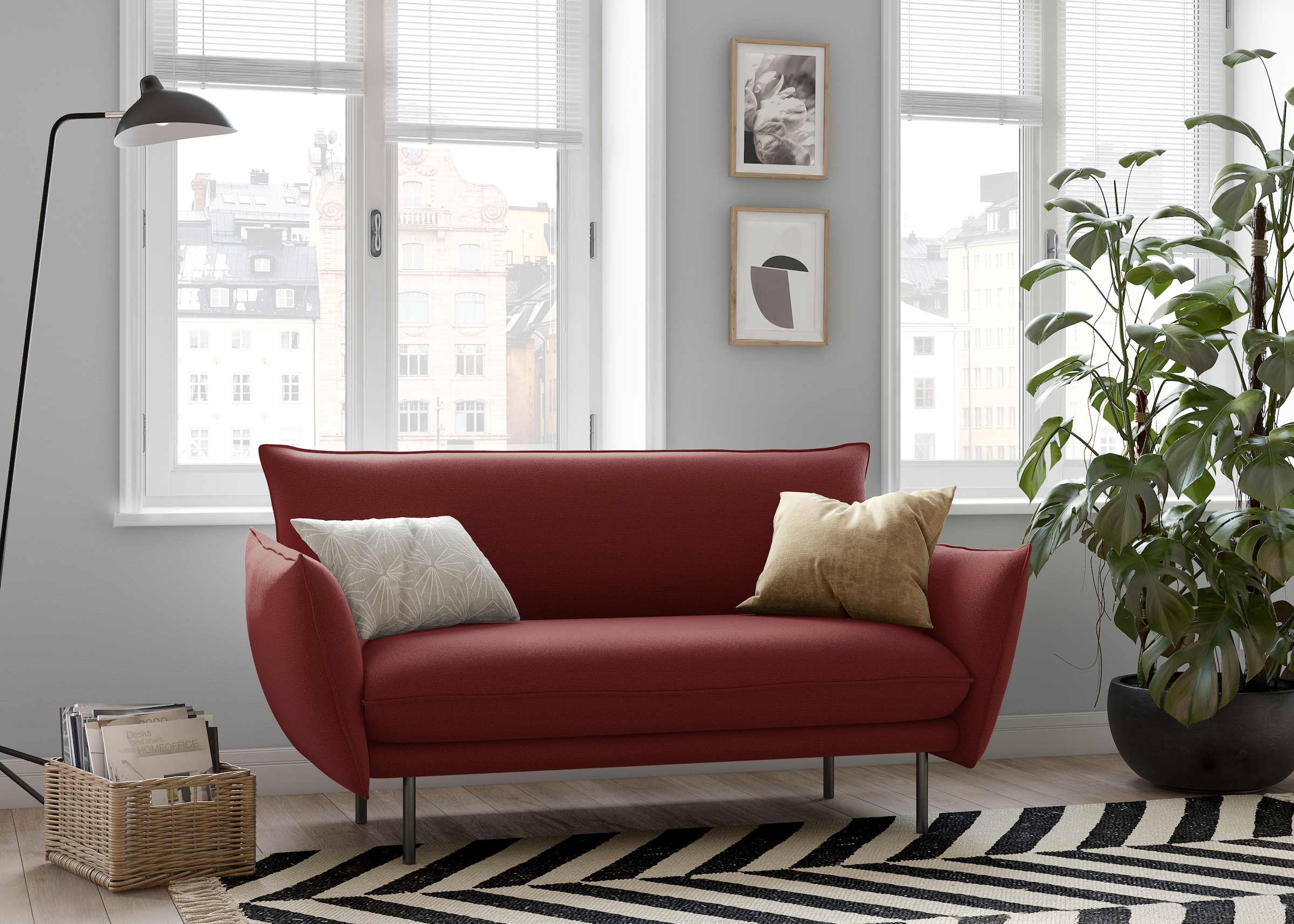 Home affaire 2-Sitzer »Stine« Besonderes Design durch Kissenoptik und Keder günstig online kaufen