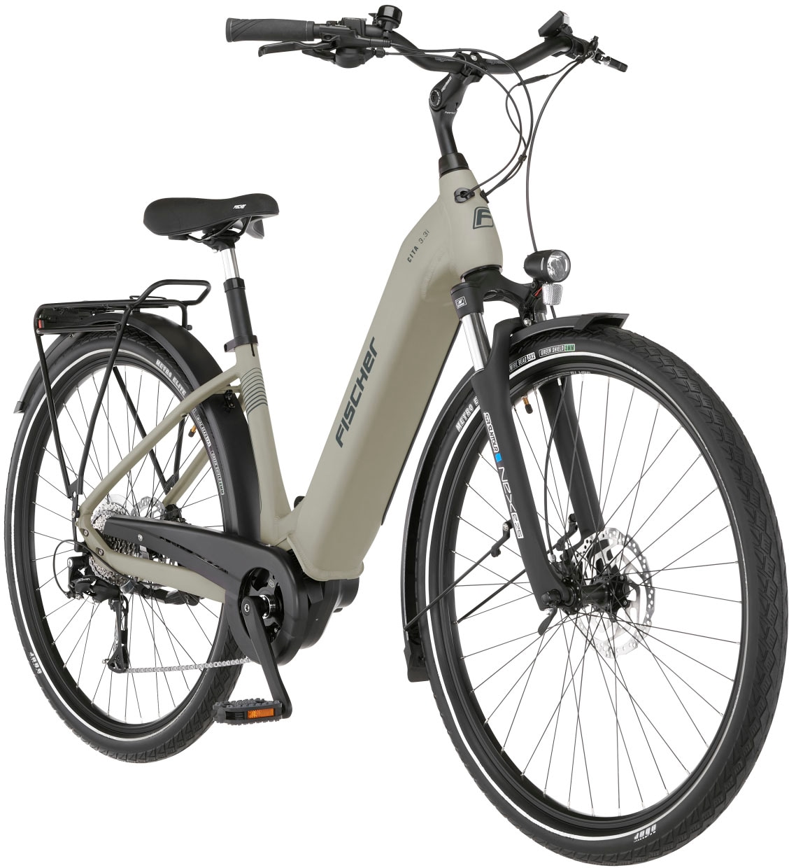 FISCHER Fahrrad E-Bike »CITA 3.3I 630«, 9 Gang, Shimano, Nexus, Mittelmotor 250 W, (Schloss), Pedelec, Elektrofahrrad für Damen u. Herren