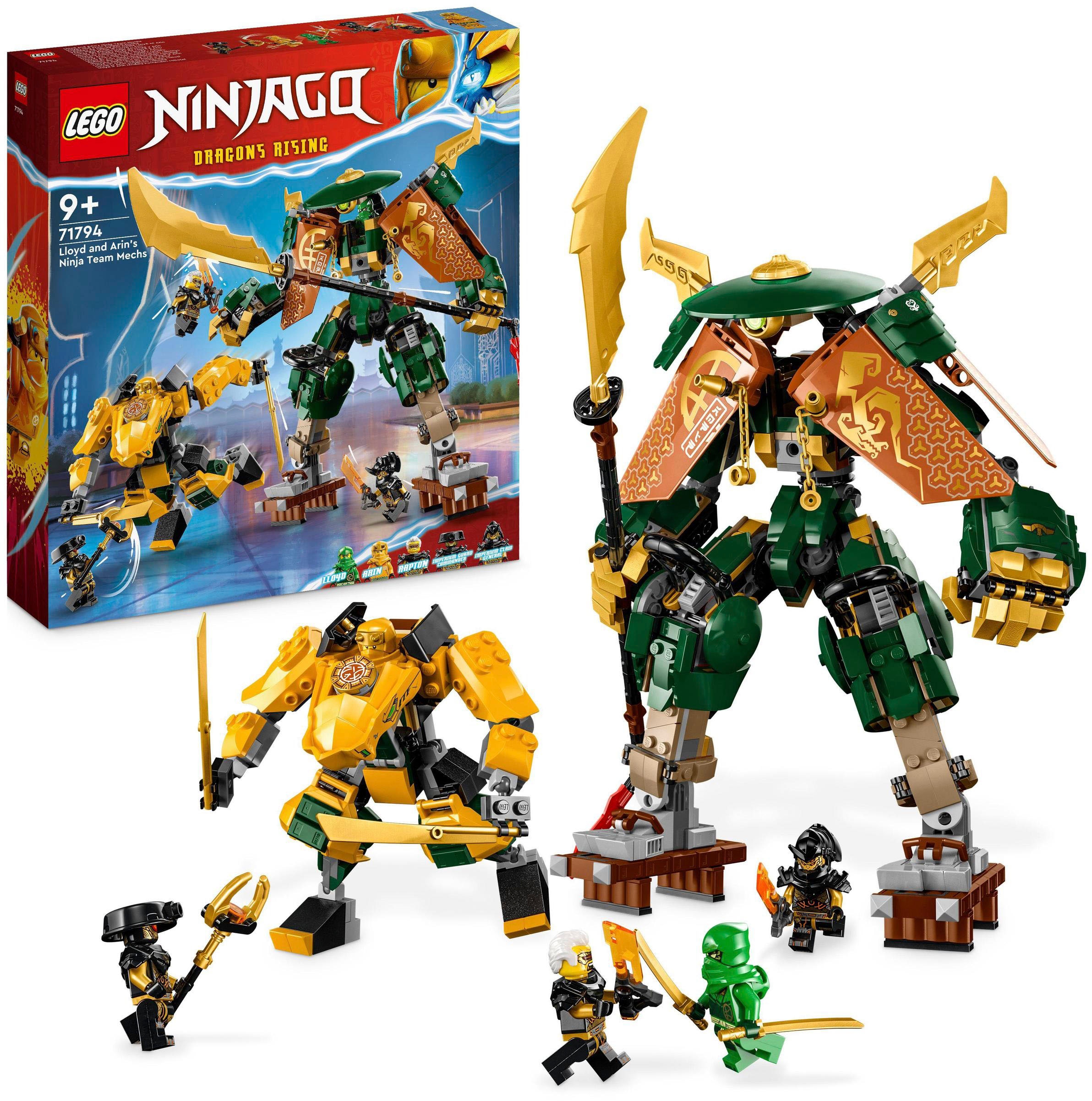 Konstruktionsspielsteine »Lloyds und Arins Training-Mechs (71794), LEGO® NINJAGO«,...