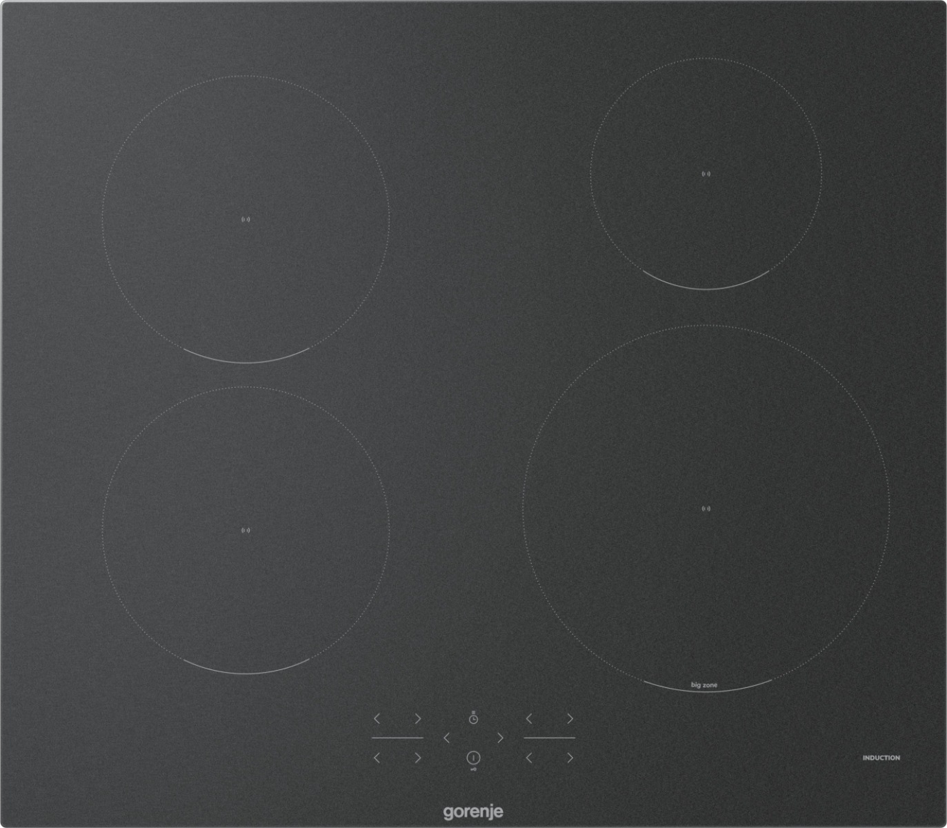 GORENJE Induktions-Kochfeld »GI6401MSC matt« kratzresistente matte Oberfläche mit BigZone 23cm & PowerBoost
