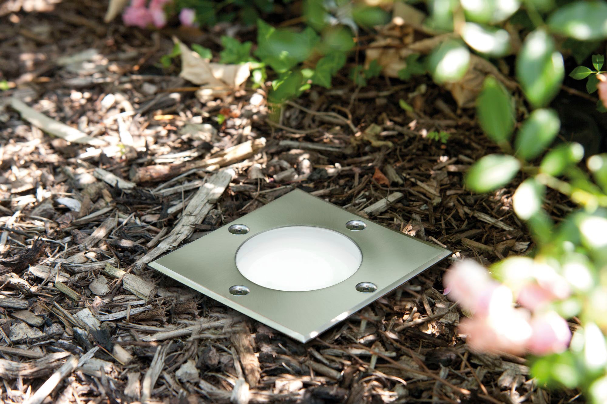 Paulmann LED Einbauleuchte »Outdoor 230V Boden IP67 eckig GU10 3,5W 108x108mm Edelstahl/Metall«, 1 flammig, Leuchtmittel GU10 | LED fest integriert, GU10, IP67