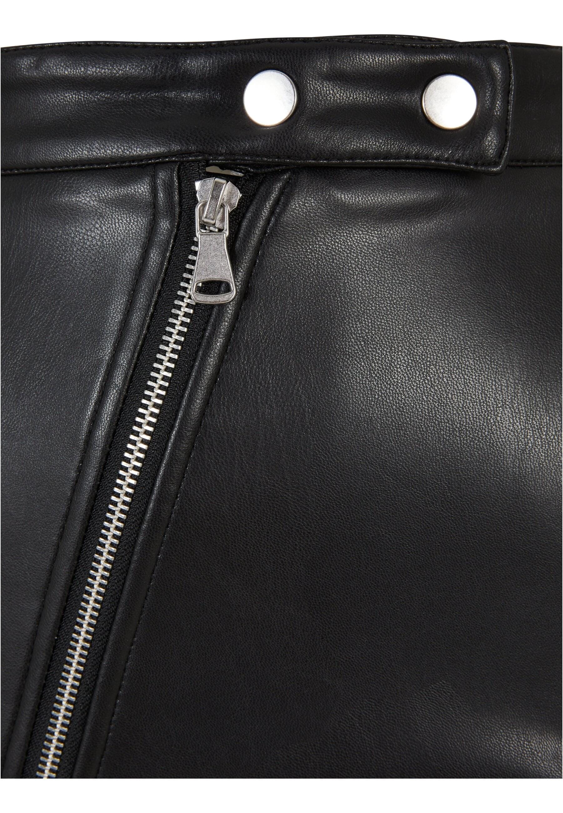 URBAN CLASSICS Jerseyrock »Urban Classics Damen Ladies Synthetic Leather Biker Skirt« 1 Stk.