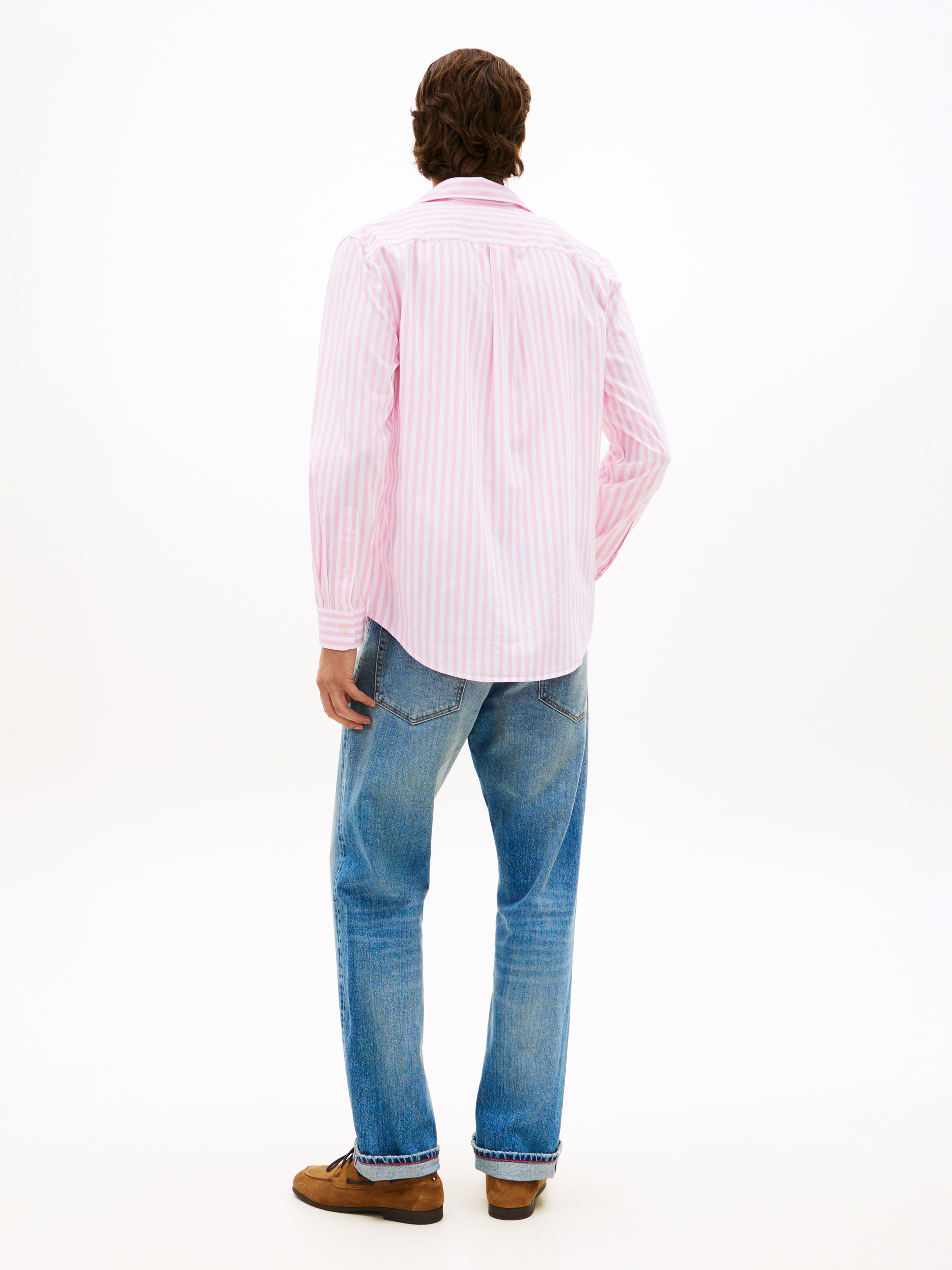 Tommy Hilfiger Langarmhemd »FLEX POPLIN CLASSIC STP Regular Fit« gestreift, Button-Down-Kragen