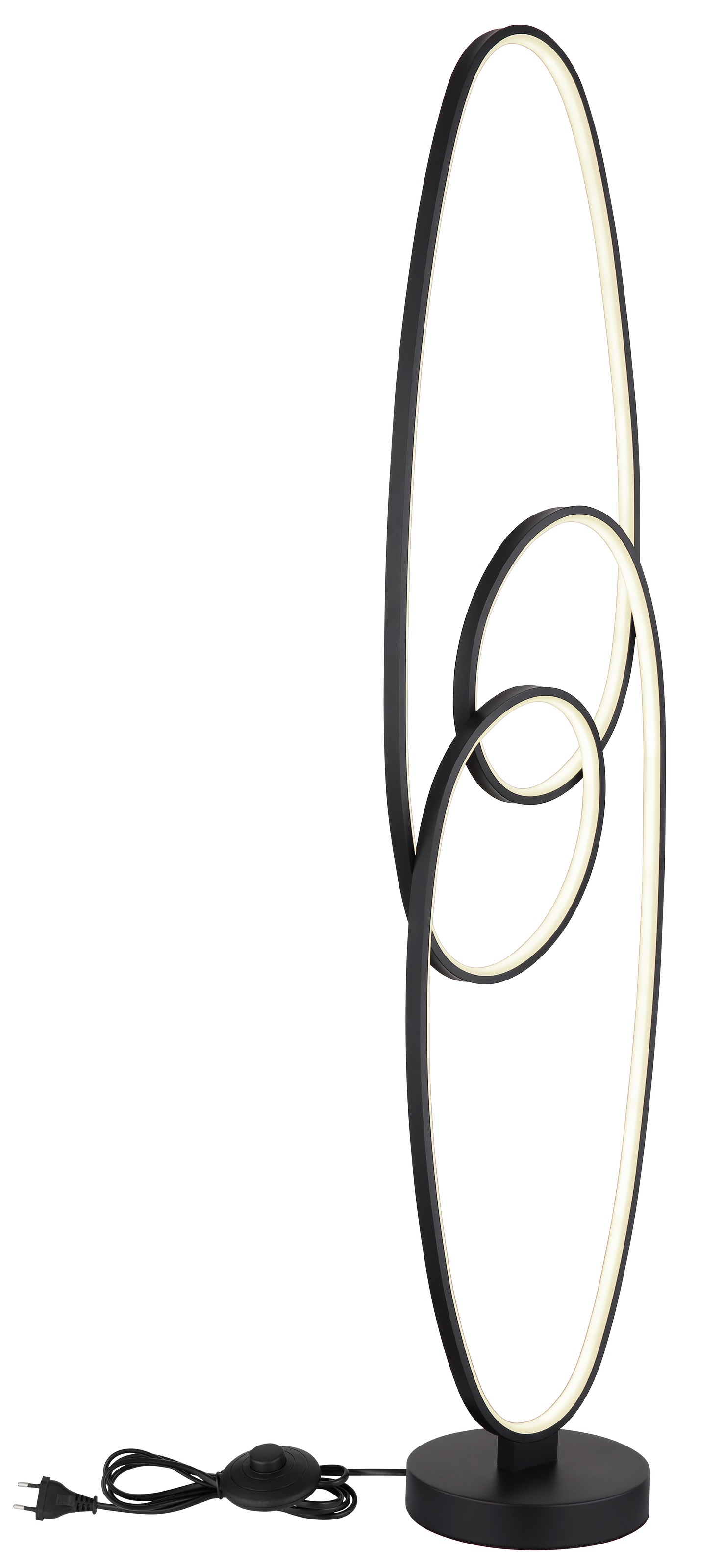 GLOBO LIGHTING Stehlampe »SPIRA« LED-Modul 1 Stk. Stehleuchte Schwarz, Opal, Fußtritt, dimmbar, LED 39W