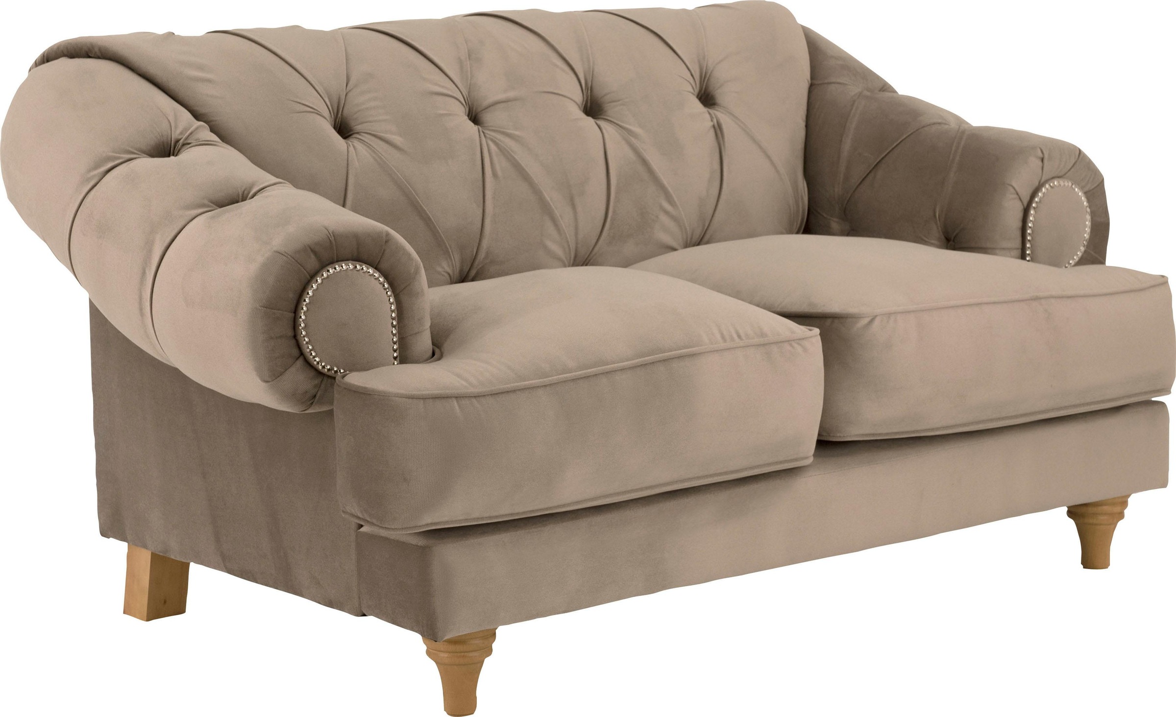 Home affaire 2-Sitzer »Alegra« mit Knopfheftung im Rücken, Keder und Nieten günstig online kaufen