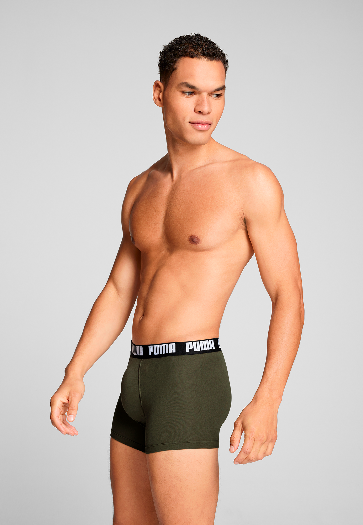 PUMA Boxershorts »PUMA MEN EVERYDAY BASIC BOXERS 2P«, (2er Pack), mit Logobund