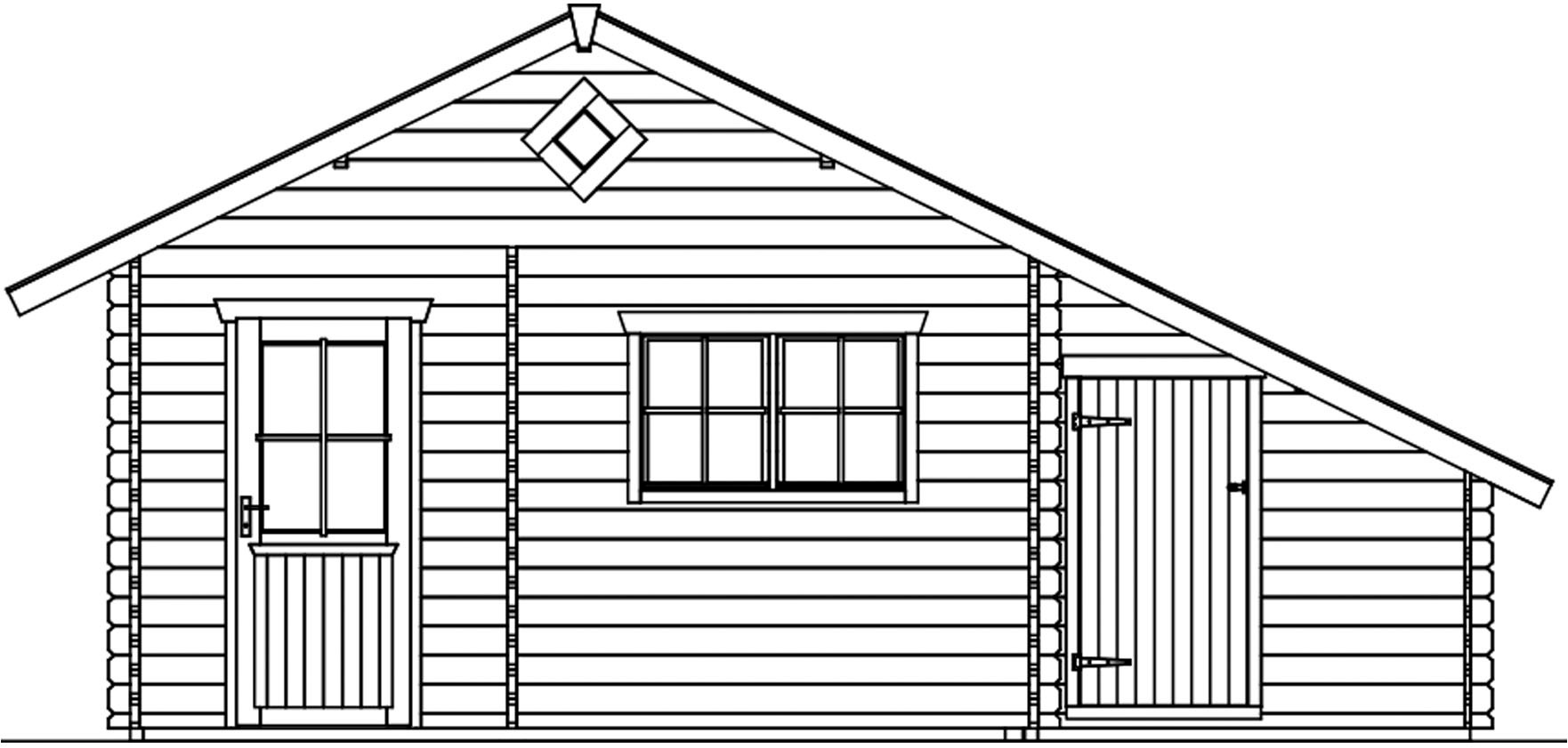Skanholz Gartenhaus »Esbjerg 3«, mit Anbauschuppen