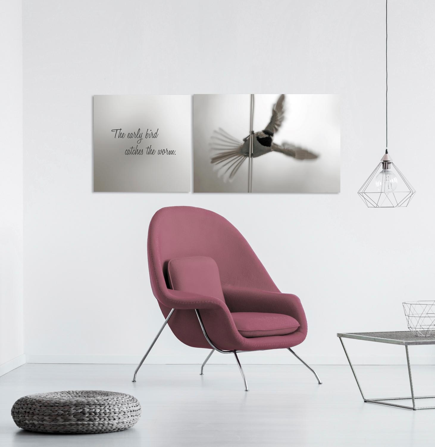 queence Leinwandbild »Early Bird«, Vogelbilder-Vögel-Kunst-Modern-Spa-Spa B günstig online kaufen