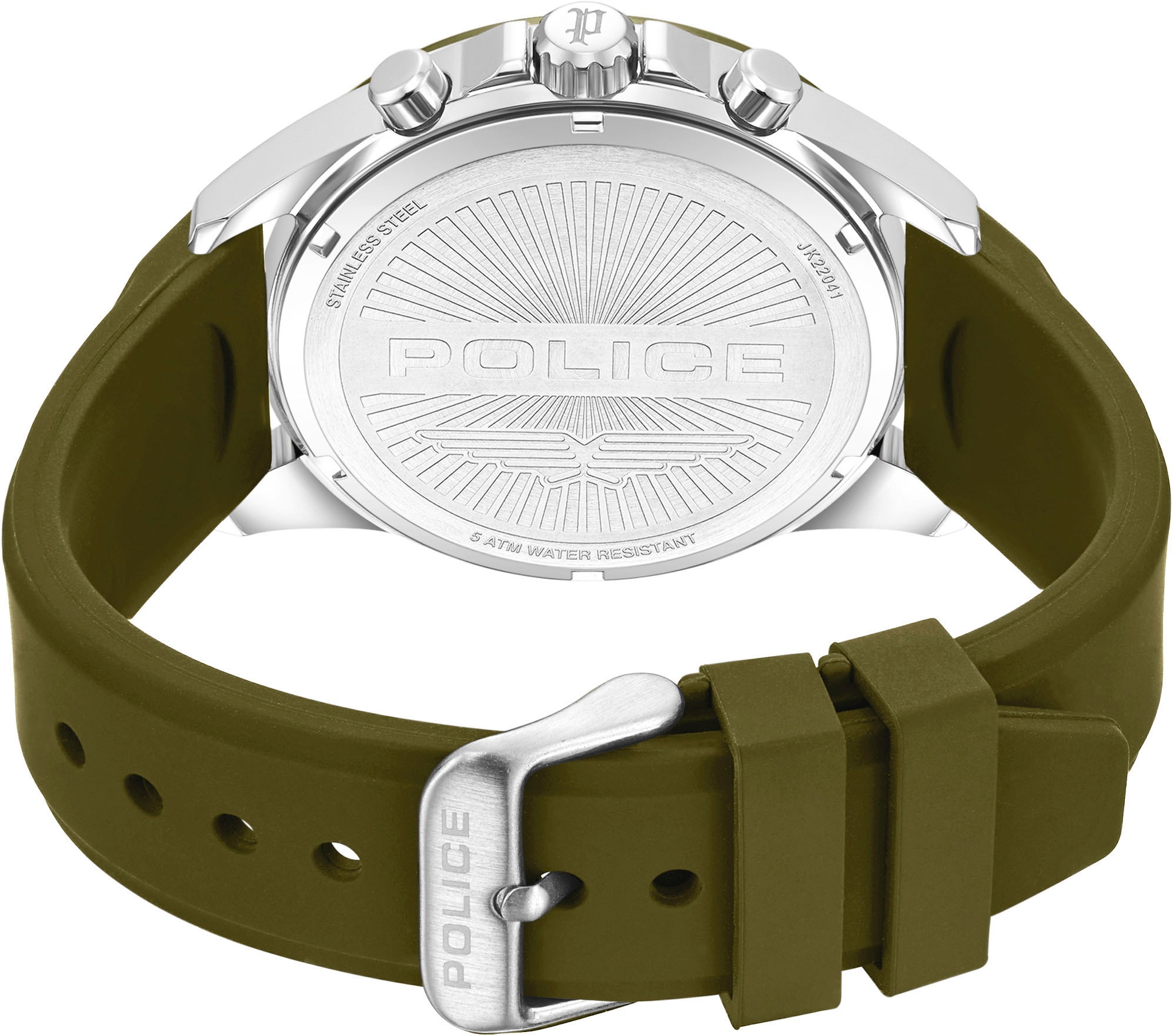 Police Multifunktionsuhr »MOTION«, Quarzuhr, Armbanduhr, Herrenuhr, Silikonarmband, analog, Wochentag