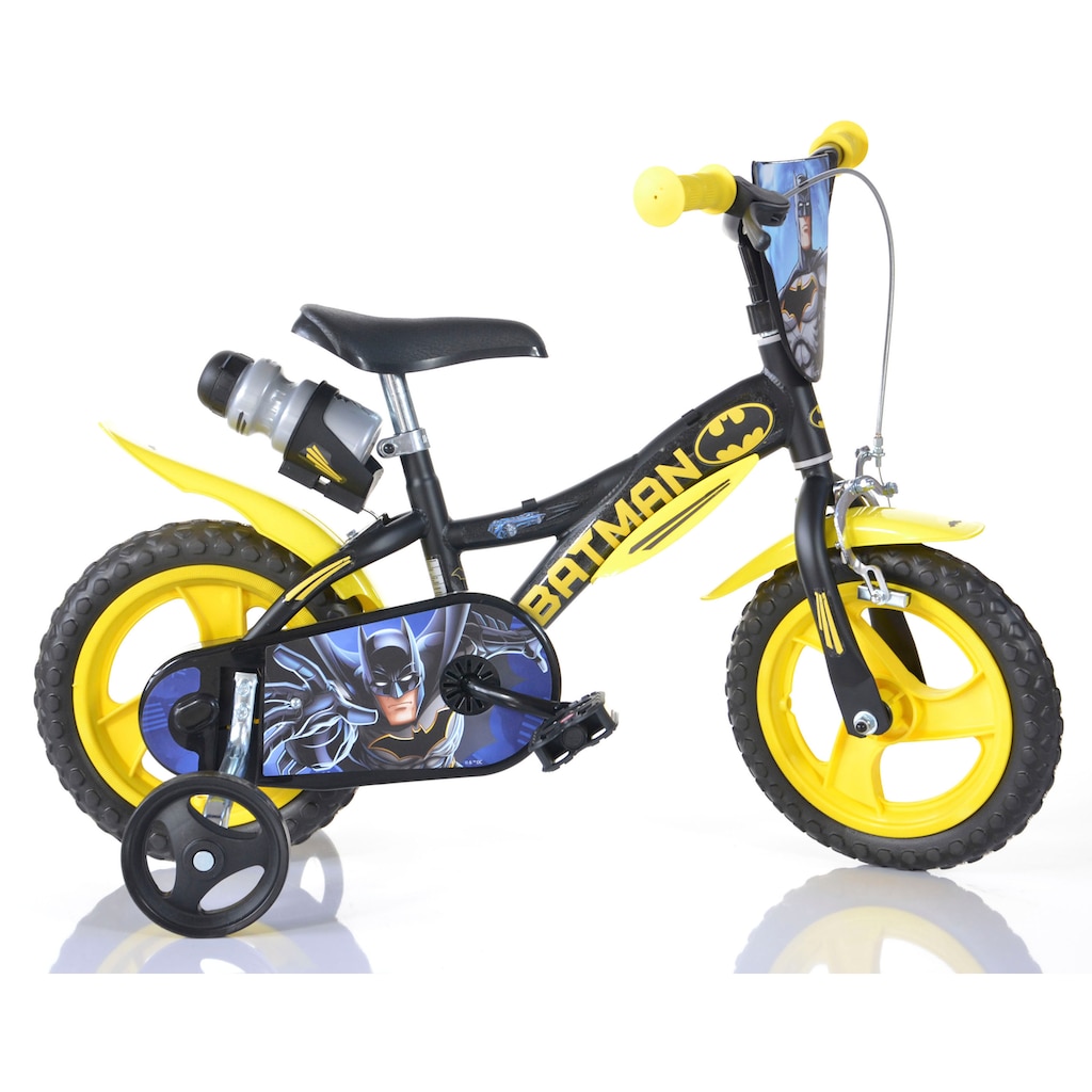 Dino Kinderfahrrad »Batman 12 Zoll«, 1 Gang, mit Stützrädern, Trinkflasche und Frontschild