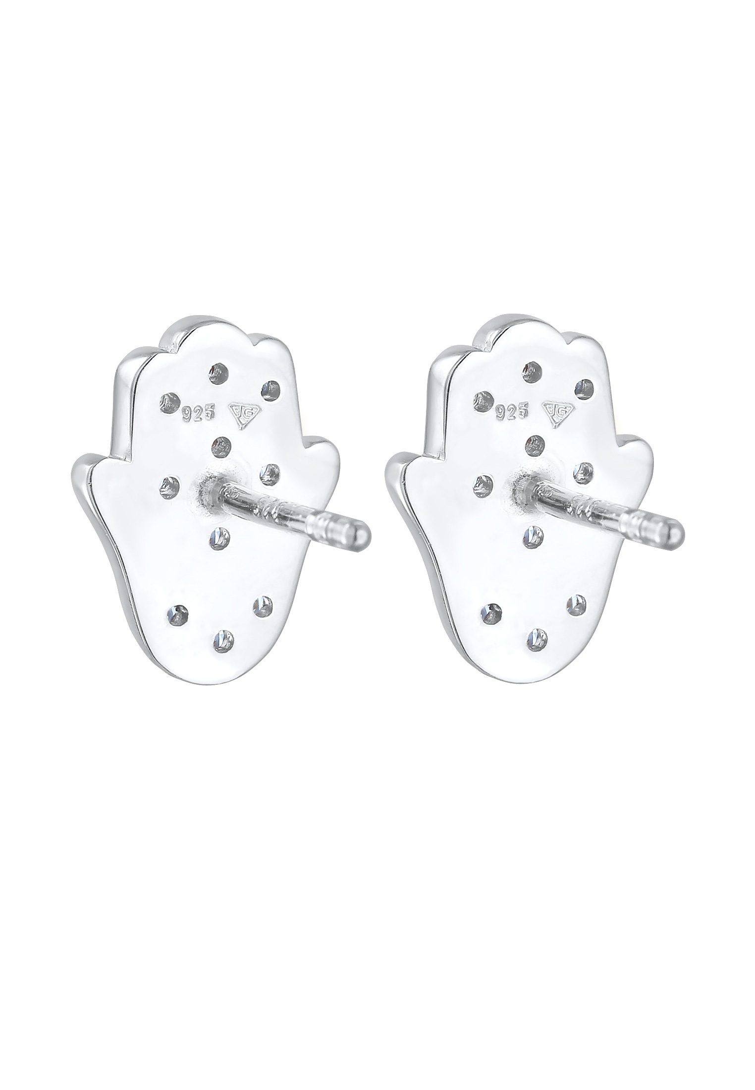 Elli Paar Ohrstecker »Hamsa Hand Zirkonia Orient Symbol 925 Silber«