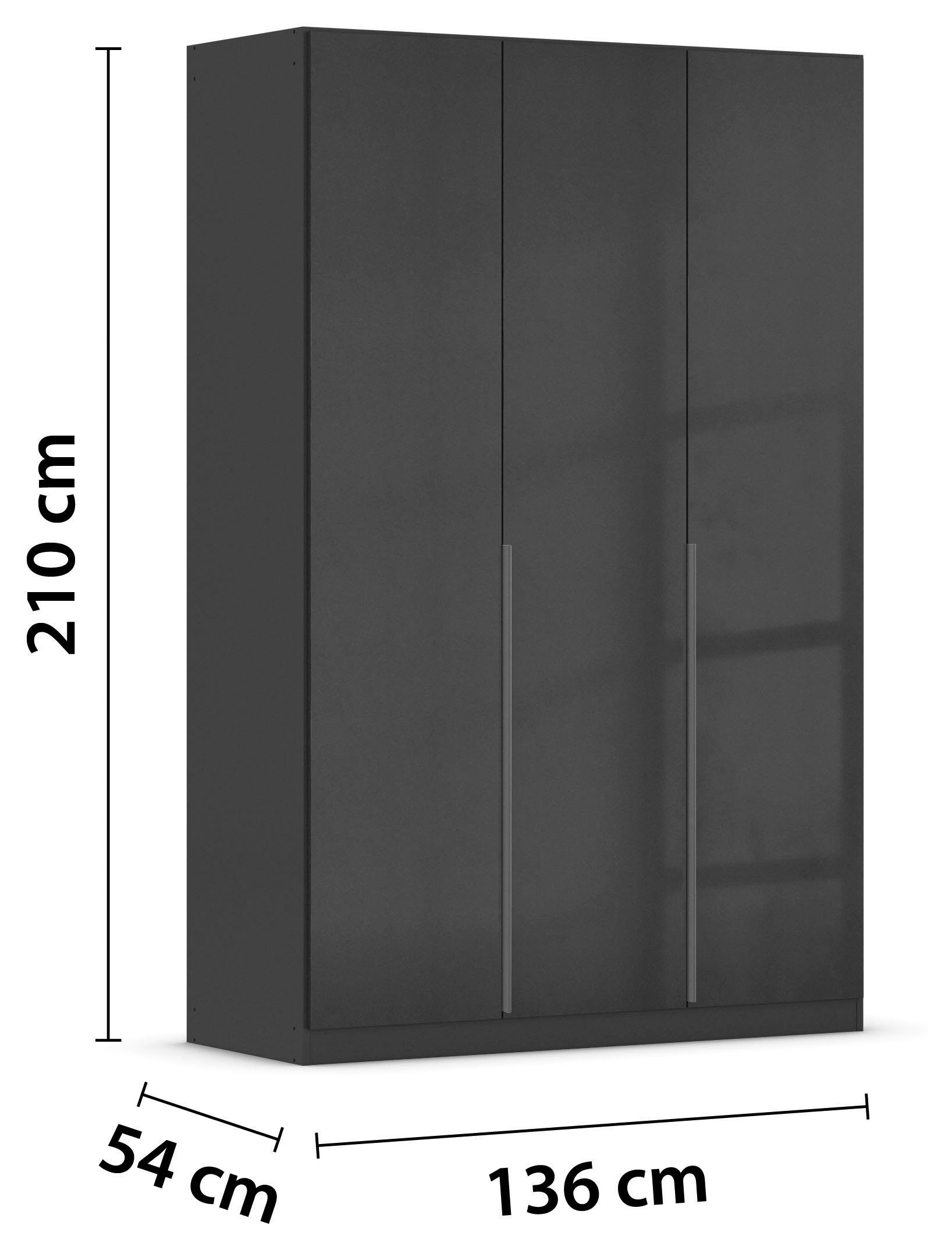 rauch Drehtürenschrank »Kleiderschrank Schrank Garderobe AGORDO TOPSELLER Schlafzimmer«, (in zwei Griff-Farben mit Dekor- oder Hochglanzfront), durchdachte Innenausstattung, in 6 Breiten und 2 Höhen MADE IN GERMANY