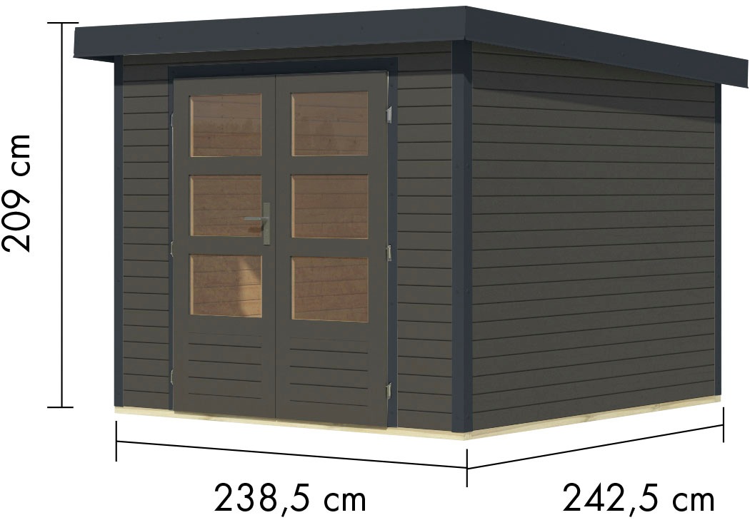 Karibu Gartenhaus »Jupiter 3,5 B«, in verschiedenen Farben