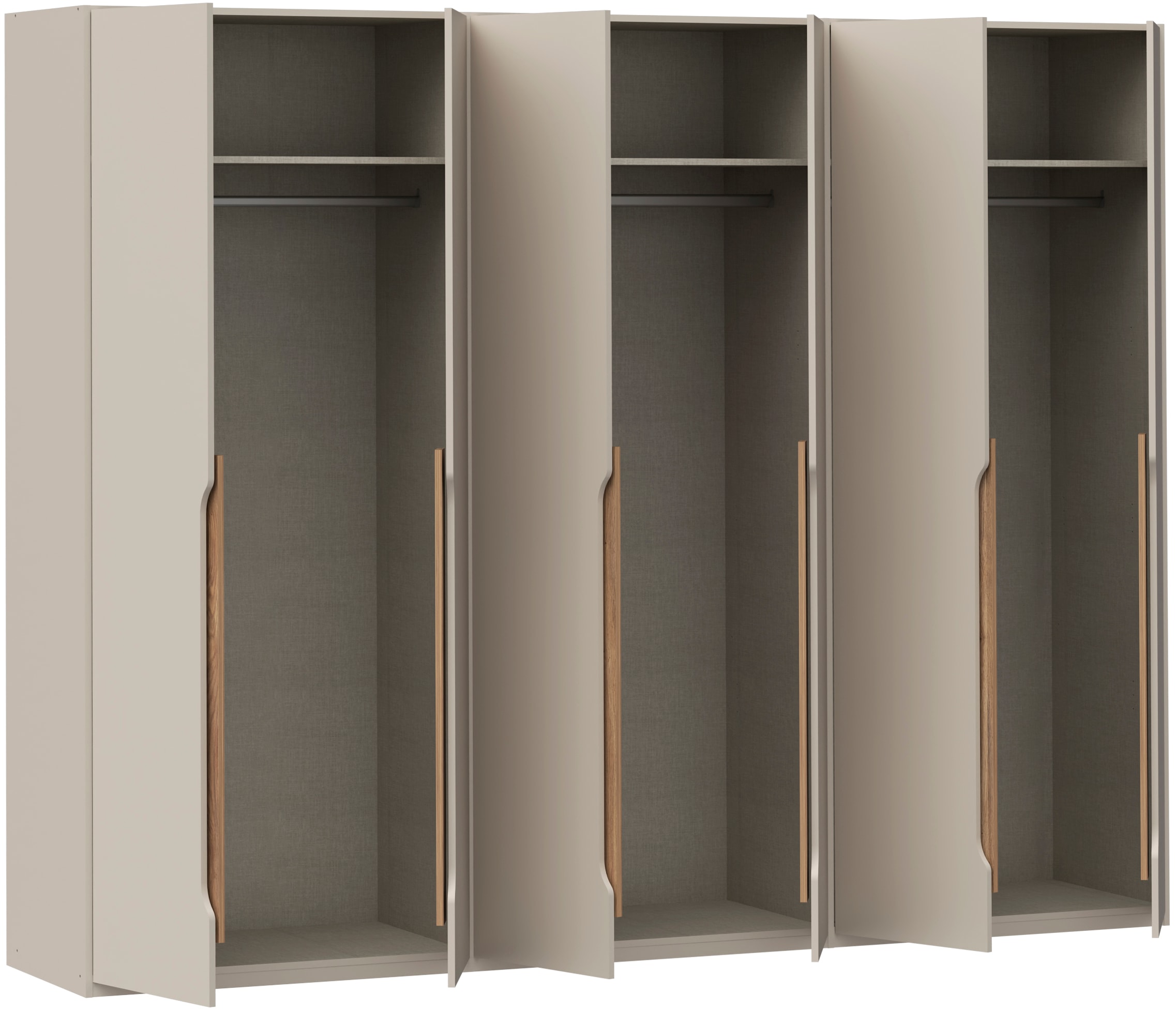 FORTE Drehtürenschrank, Höhe 2,10 mtr., stehende Montage, Grifflos