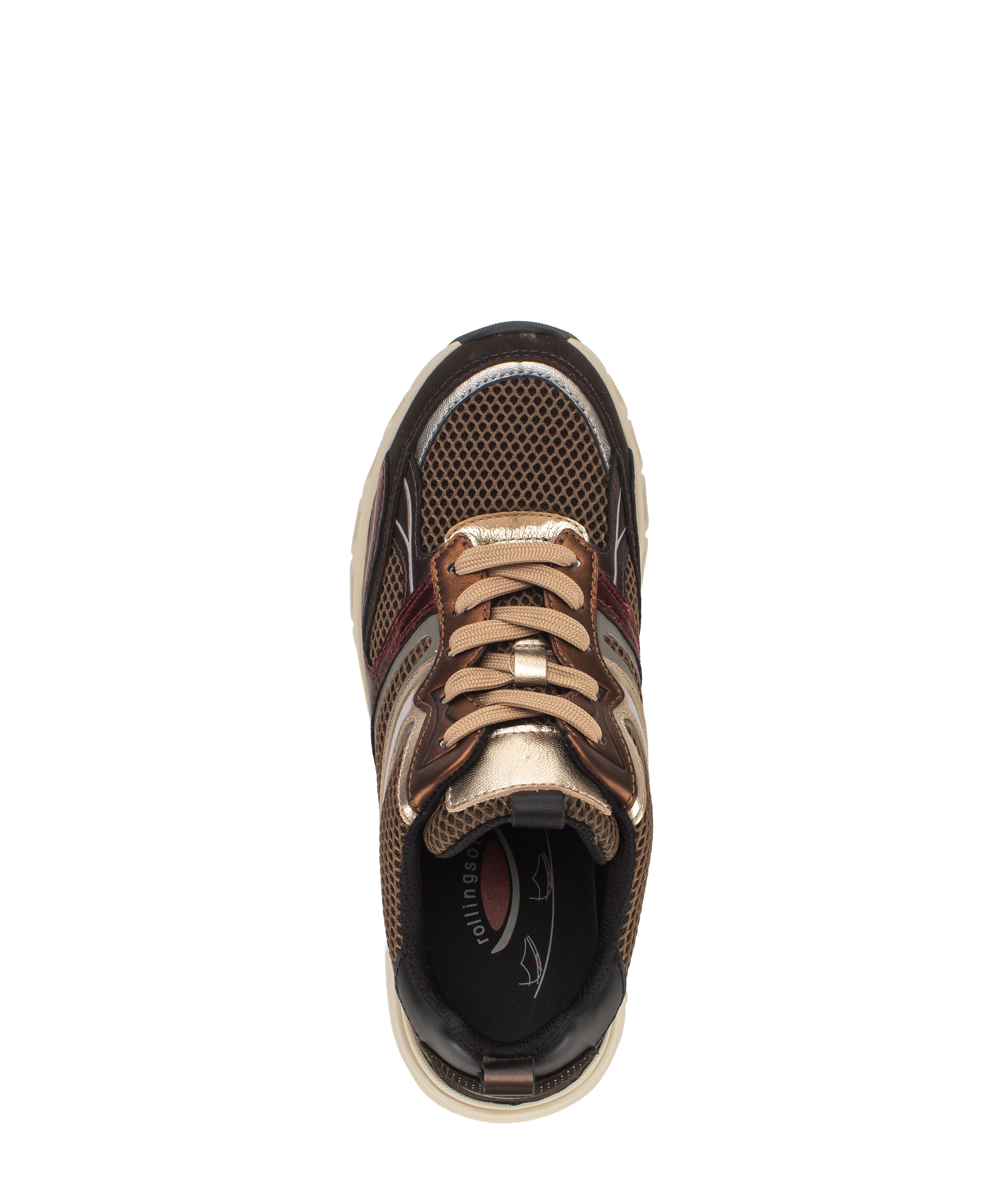 rollingsoft Keilsneaker  Schnürer, Halbschuh, Freizeitschuh mit modischen Besätzen