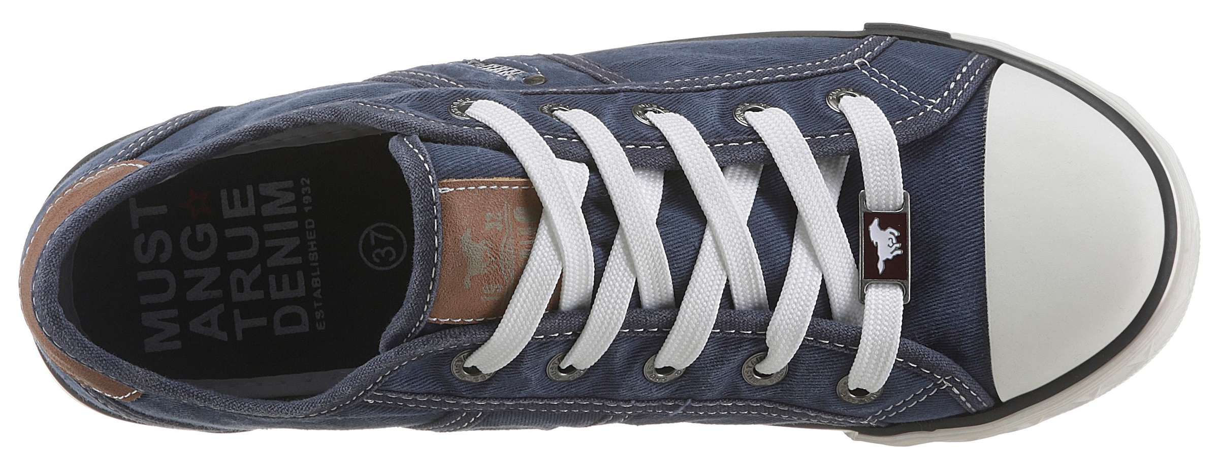 Mustang Shoes Sneaker, Freizeitschuh, Halbschuh, Schnürschuh mit Mustang Markenlabel