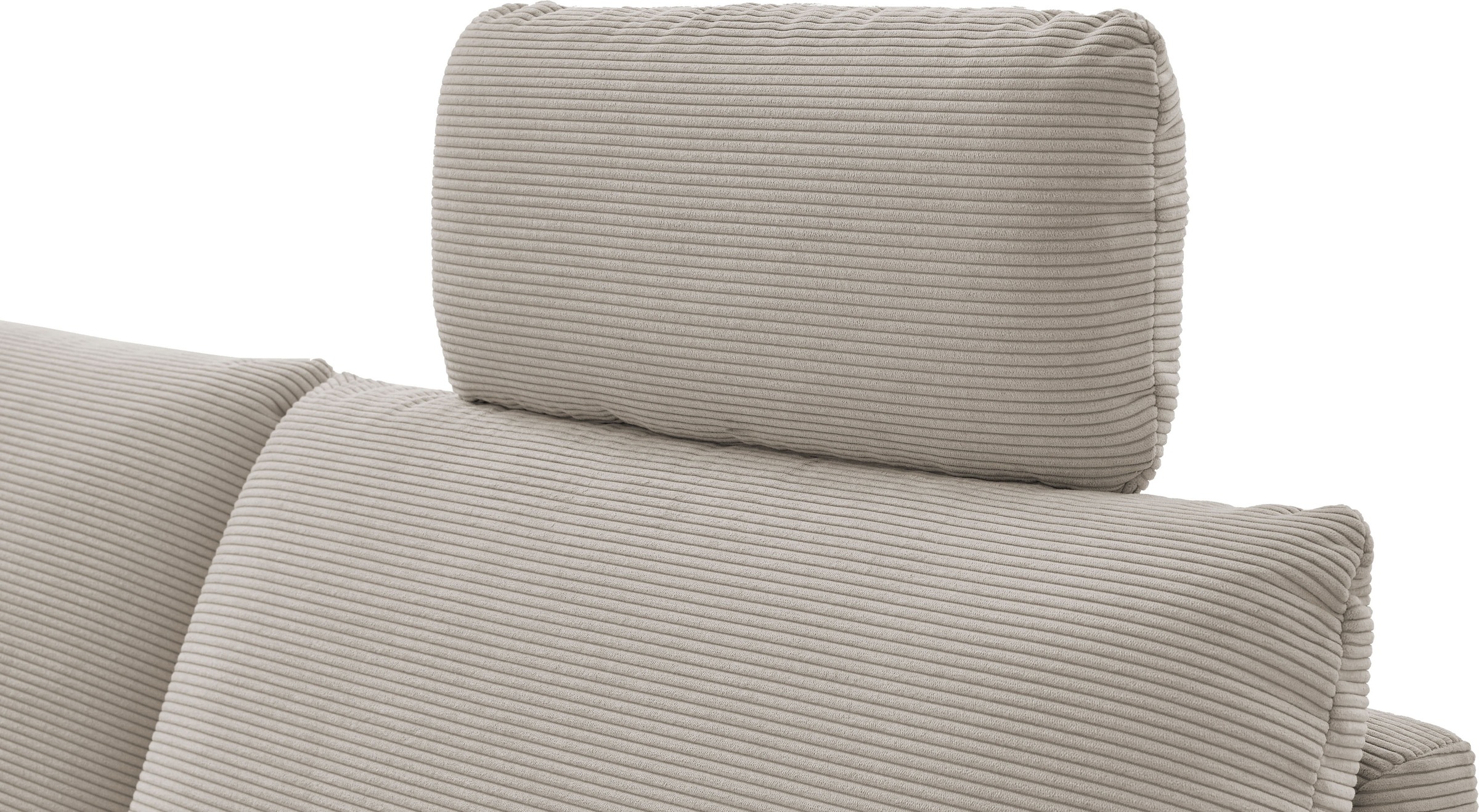 Places of Style Ecksofa »Sarsina: mit Tonnentaschen-Federkern, perfekt zum Entspannen L-Form«, inklusive 1 motorischen Relaxfunktion mit Herz-Waage-Beschlag