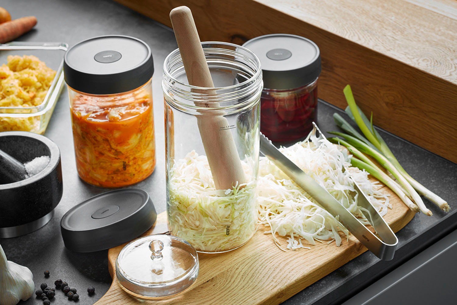 GEFU Fermentationsglas »NATIVO« Innovatives Ferment Vent System für optimalen Gärprozess.