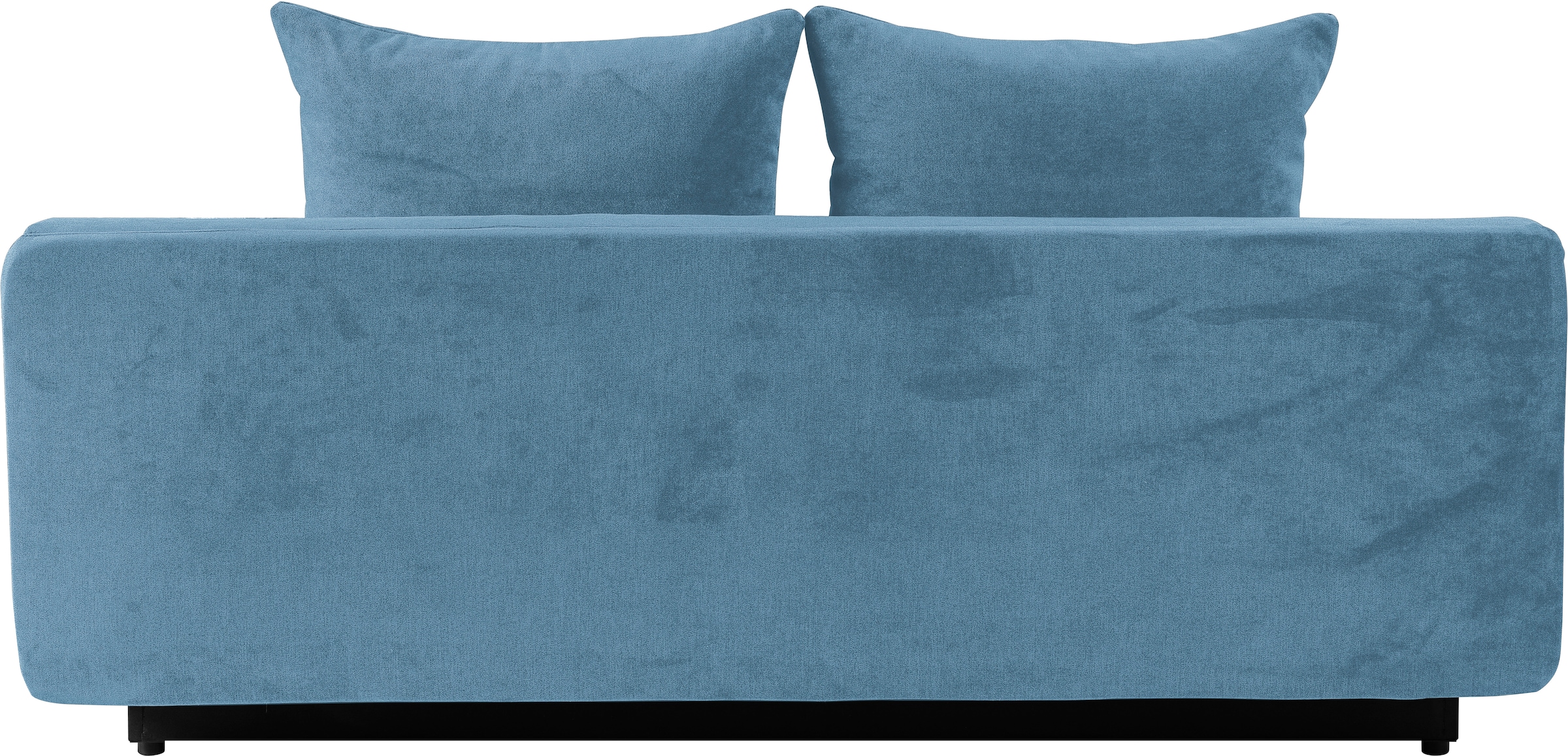WERK2 Schlafsofa »Biggi, komfortabel & elegant, Schlaffunktion, Bettkasten, Breite 260cm«, inkl. losen Kissen, Struktur weich, hellblau