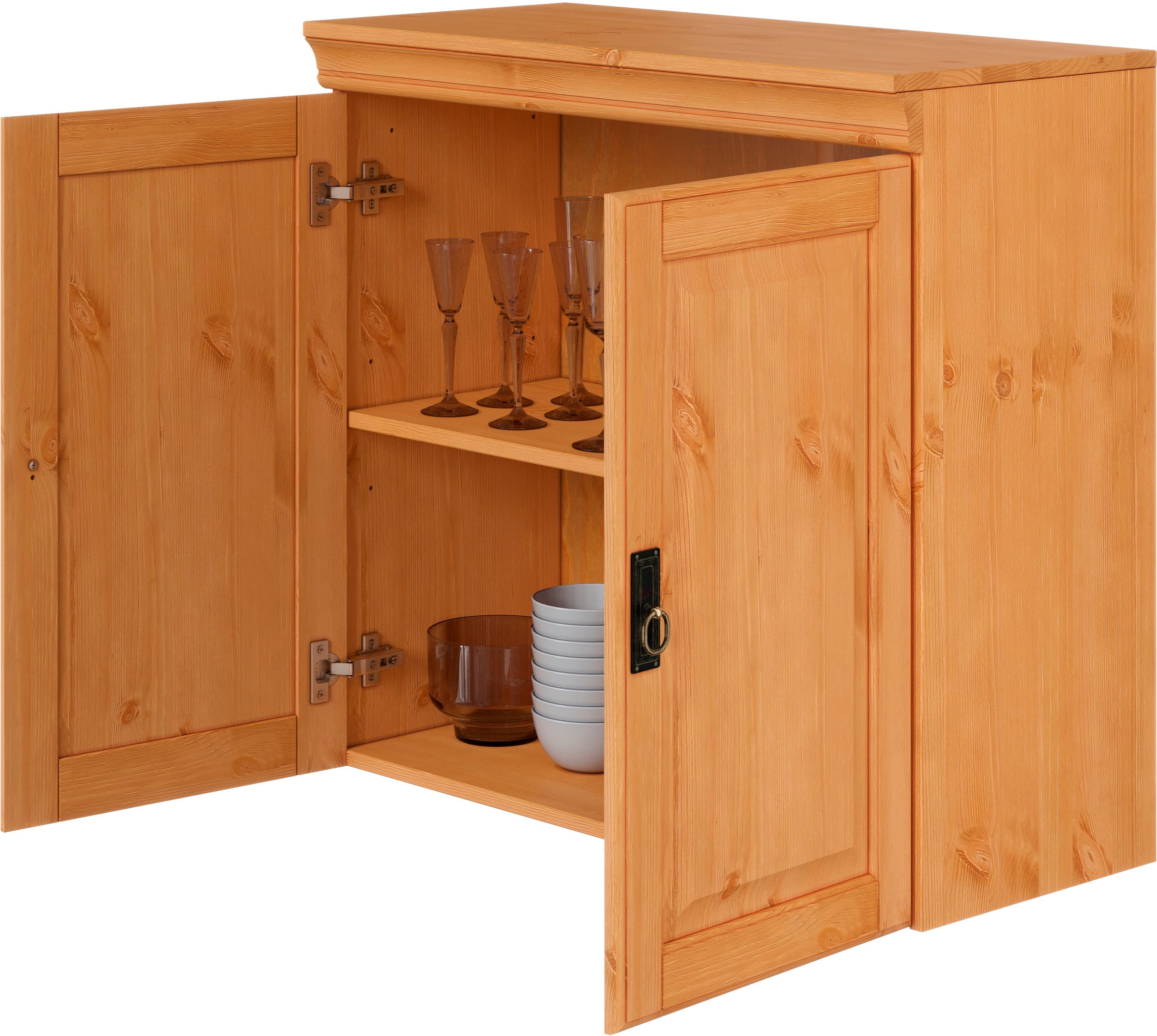 Home affaire Hängeschrank »Rügen«, Breite 80 cm, Kiefer massiv, 2 Türen, 1 Einlegeboden
