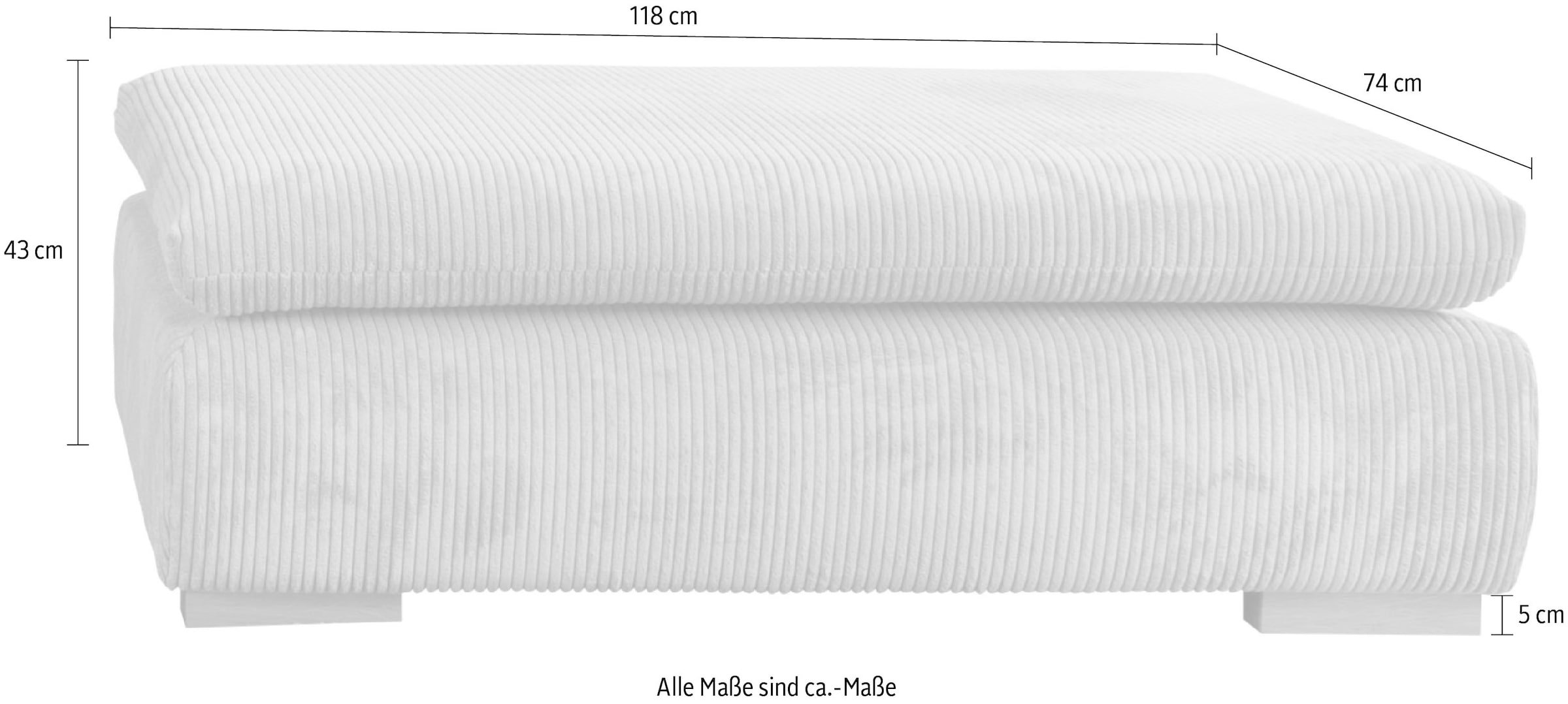 Home affaire Polsterhocker »Katja«, aus Cord-Bezug