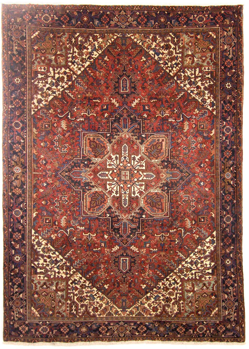 morgenland Wollteppich »Heriz Medaillon Ruggine 335 x 255 cm«, rechteckig, günstig online kaufen