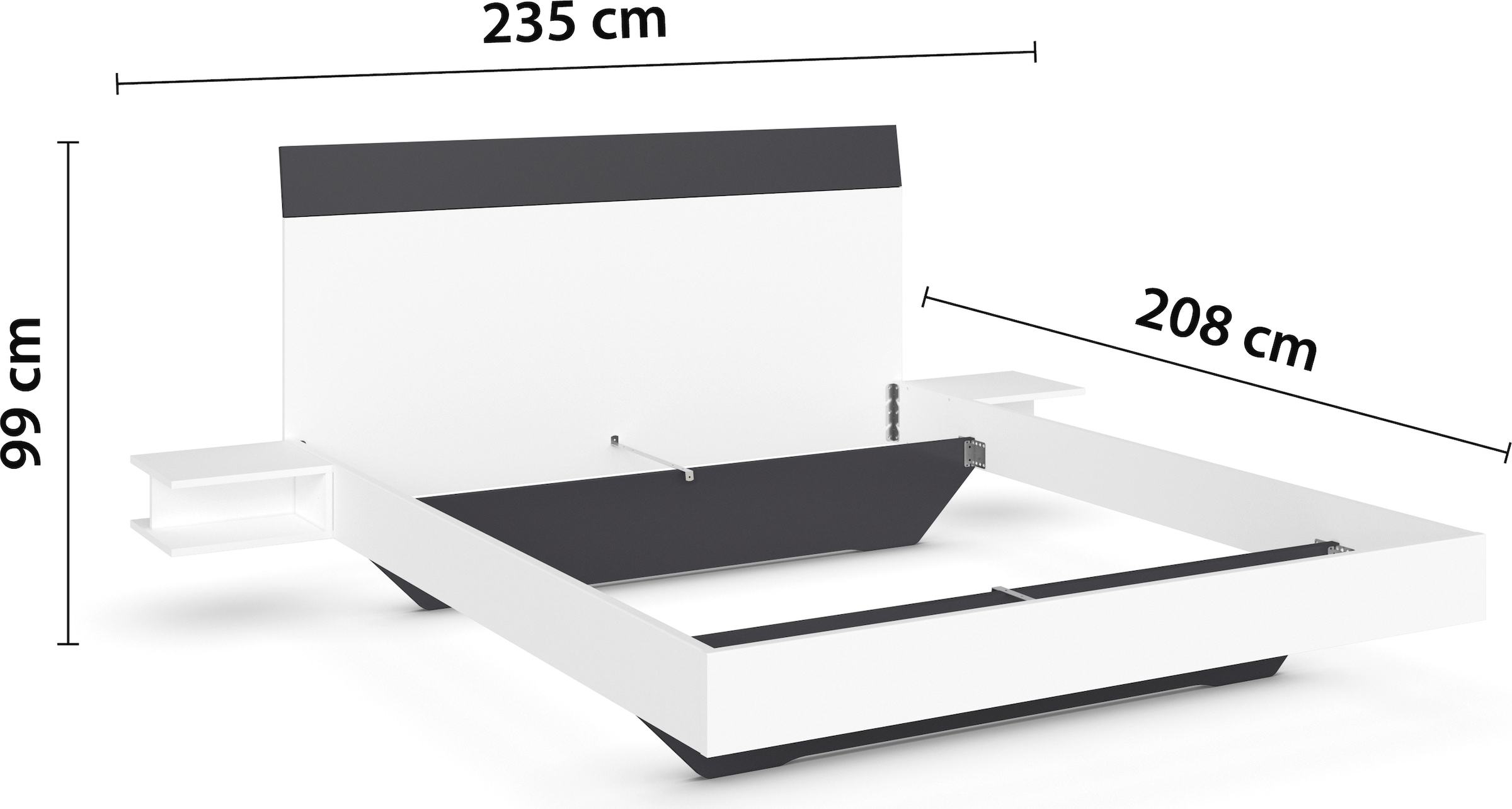 rauch Schlafzimmer-Set »Monza« mit Drehtürenschrank Breite 226 cm, Bettanlage in 2 Breiten