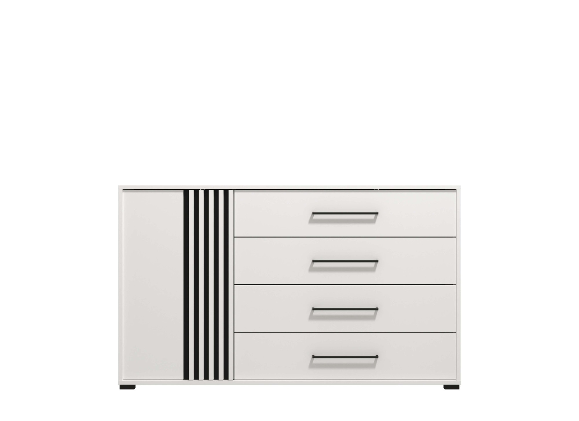 INOSIGN Kommode »Ascalon Sideboard, Breite 138 oder 93 cm, mit ABS Schutzkanten«, 3D Optik durch Lamellen/ Paneele, FSC-zertifizierter Holzwerkstoff