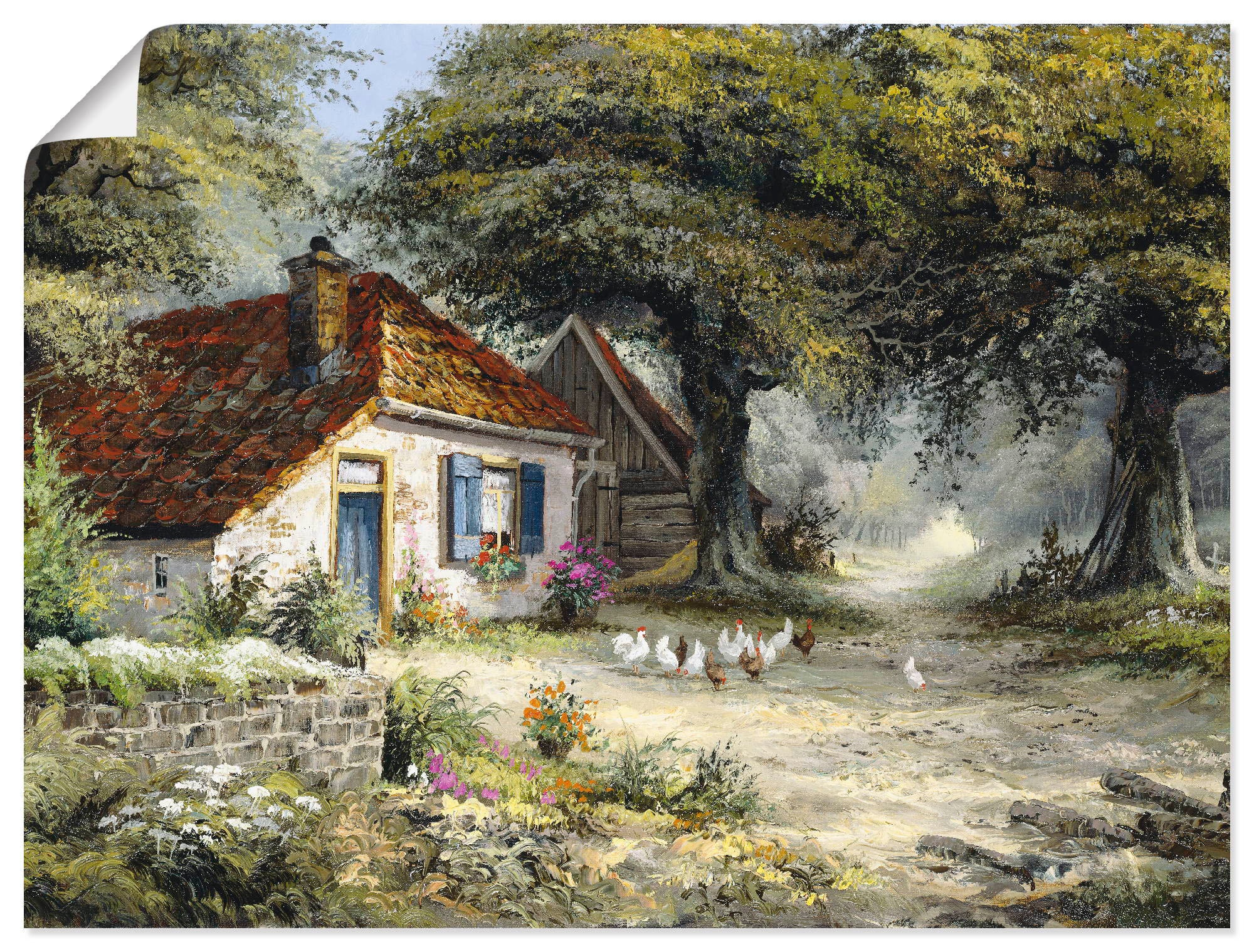 Artland Wandbild »Märchenhaftes Ferienhaus« Garten 1 Stk. tlg. als Leinwand günstig online kaufen