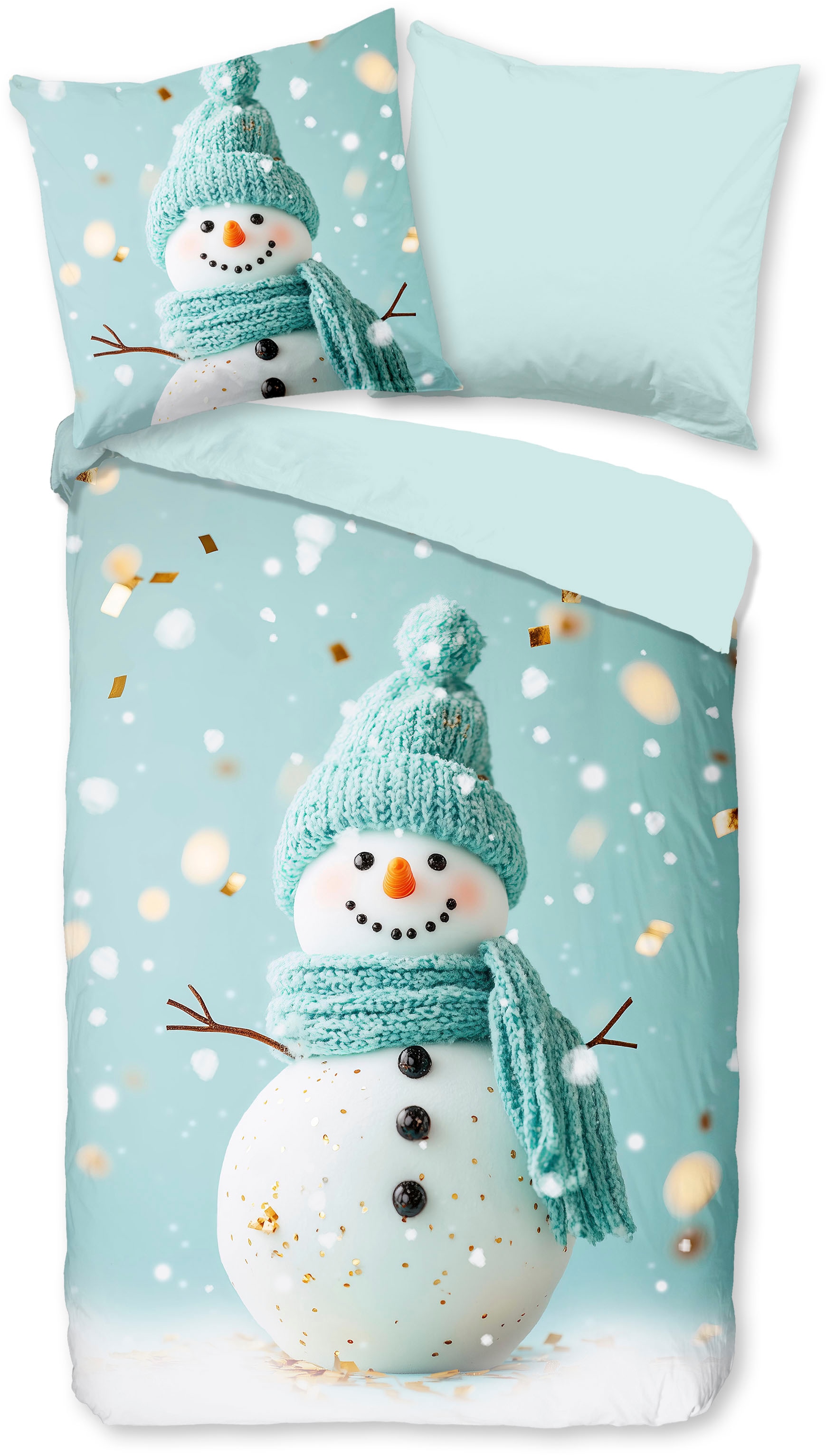 good morning Kinderbettwäsche »Pierre« 2 Stk. tlg. Flanell Biber, 135x200, Warm, Reißverschluss, Wende, Kind, winter